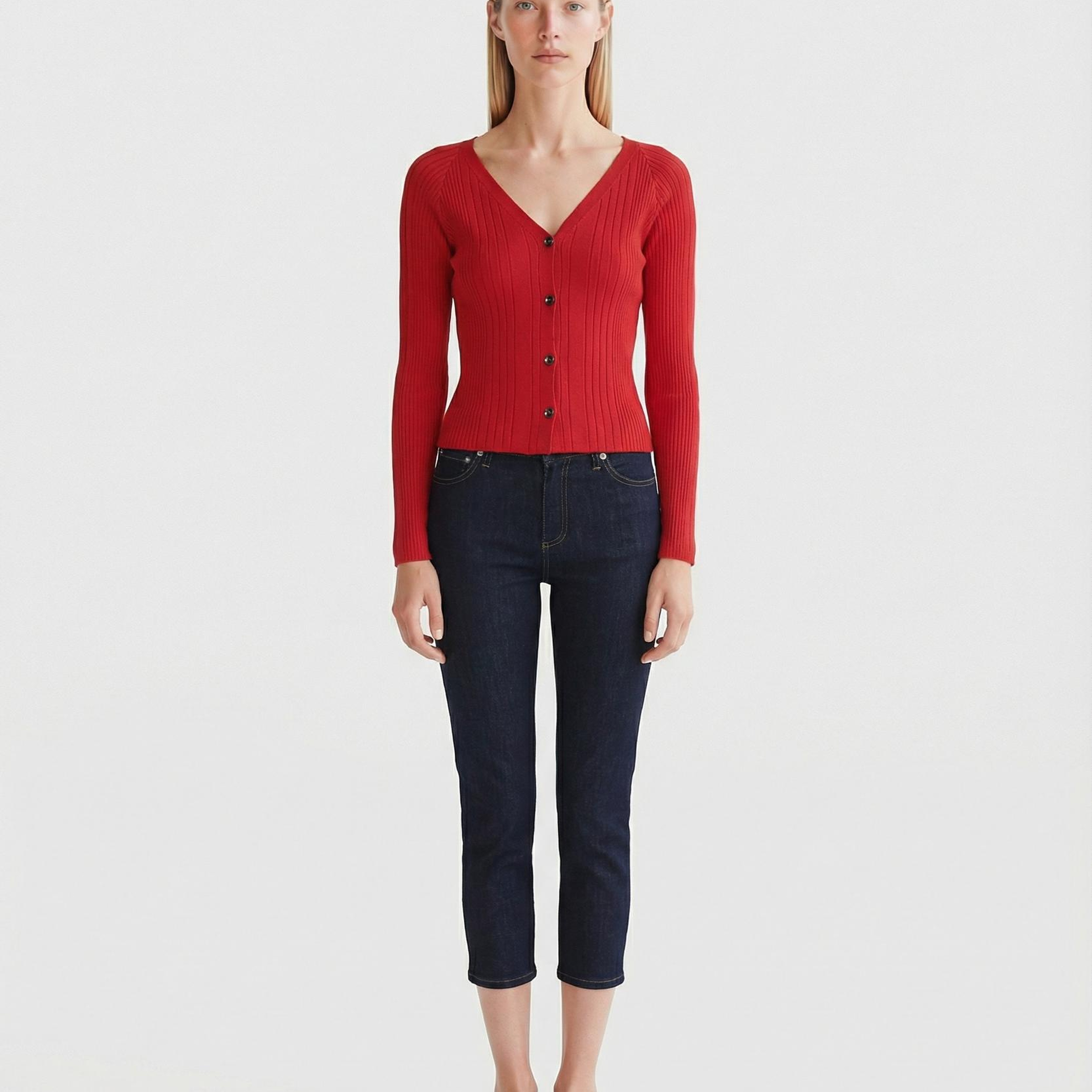 YARGICI Regular V Yaka Uzun Kol Hırka