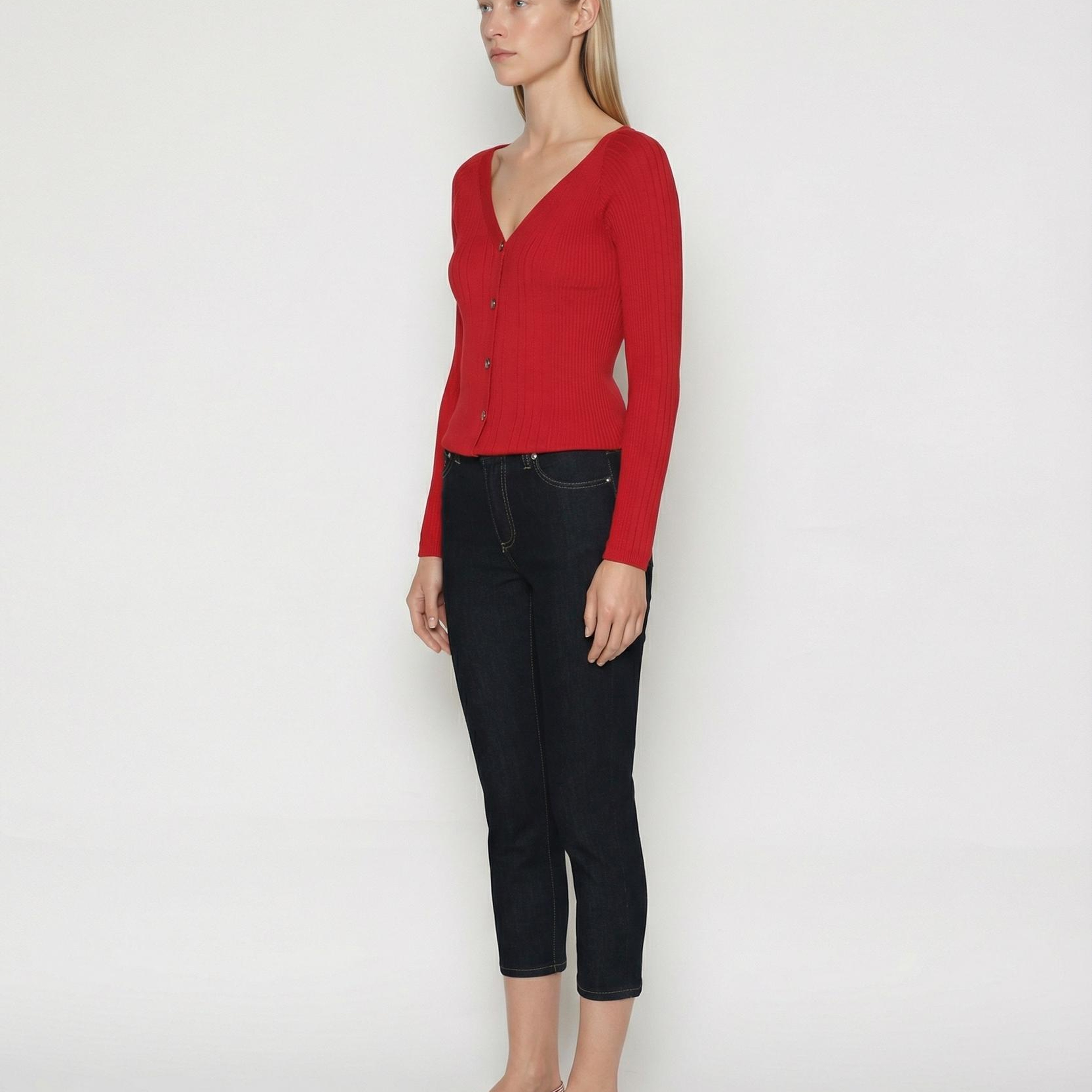 YARGICI Regular V Yaka Uzun Kol Hırka