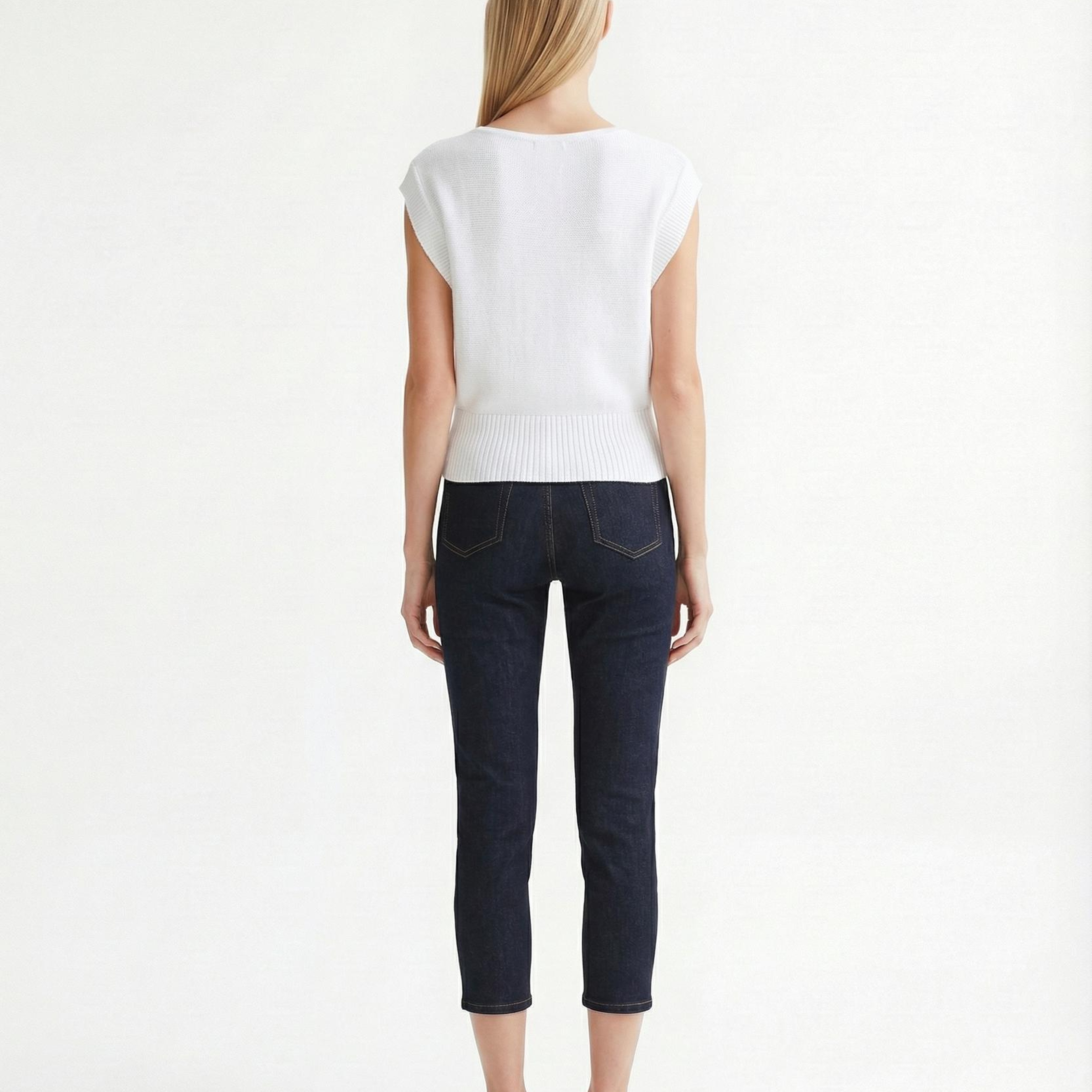 YARGICI Regular Kayık Yaka Kolsuz Kazak