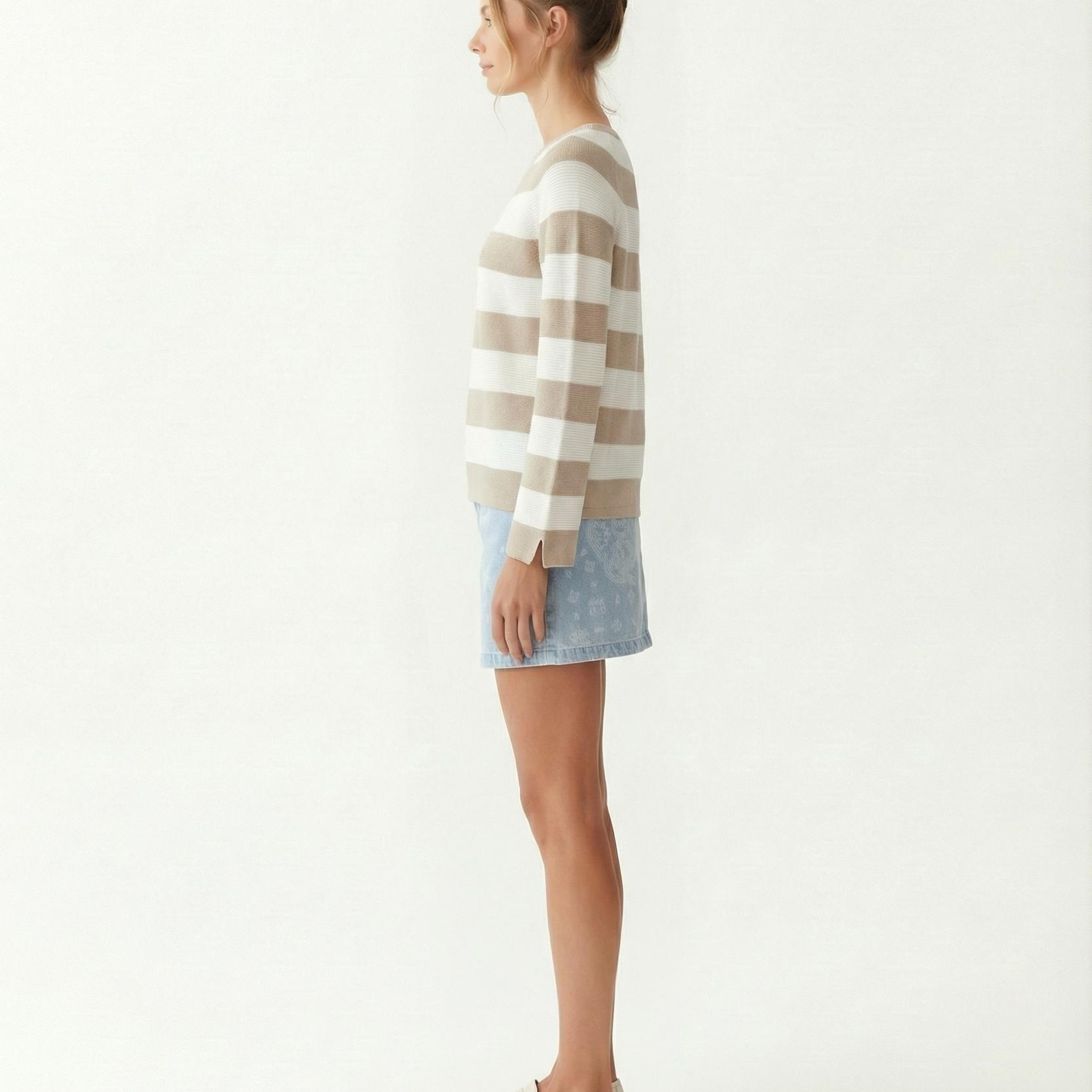 YARGICI Regular Kayık Yaka Uzun Kol Kazak