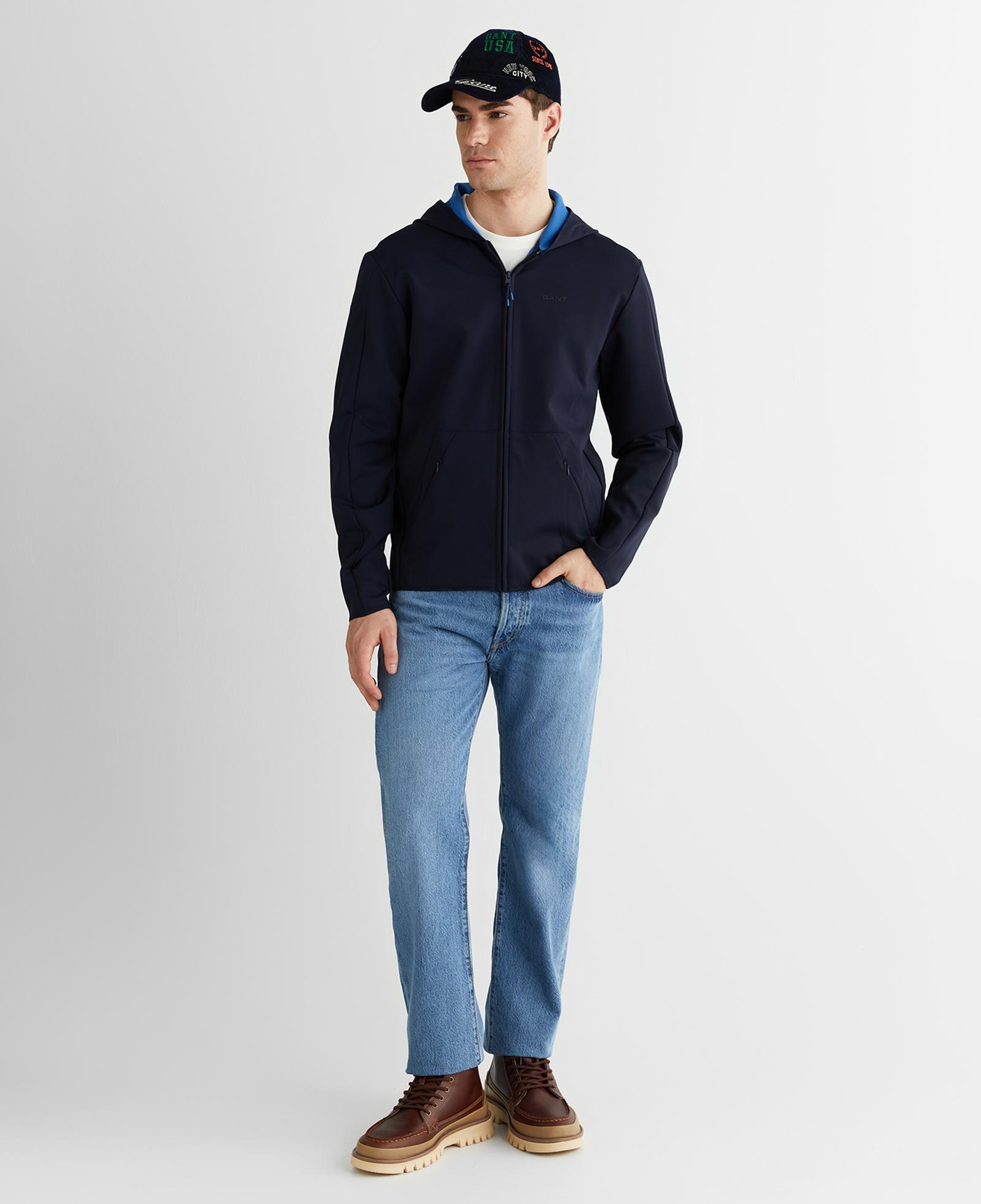 GANT Erkek Lacivert Regular Fit Fermuarlı Ceket