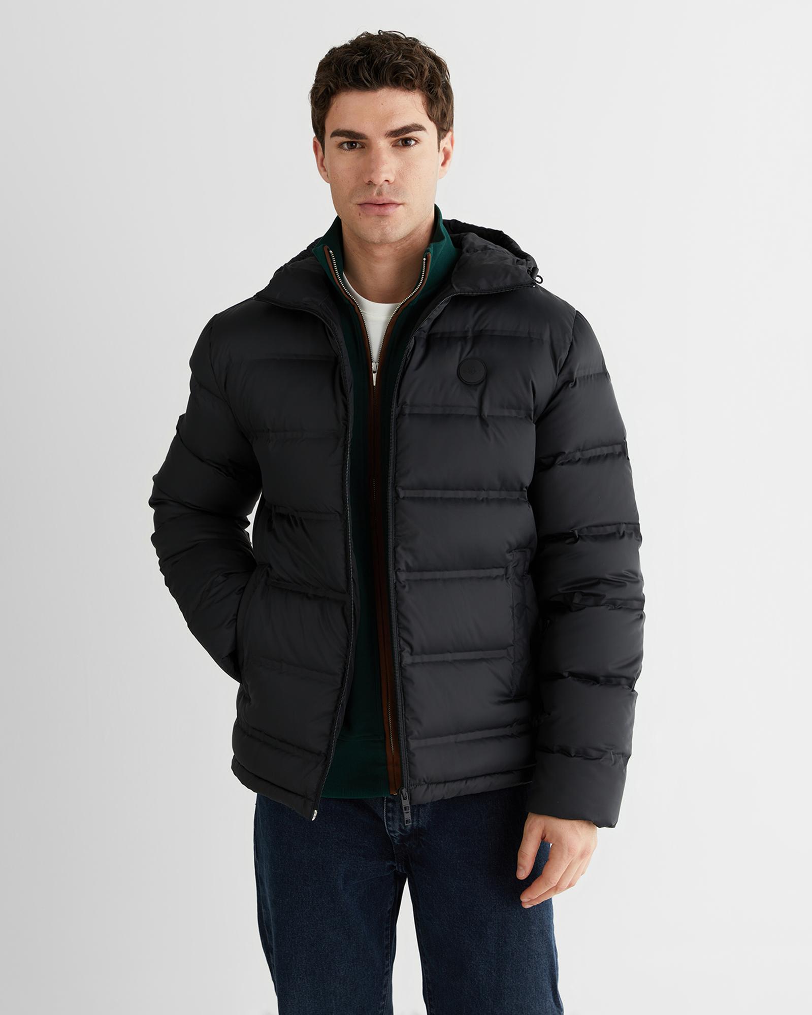 GANT Erkek Siyah Regular Fit Fermuarlı Ceket