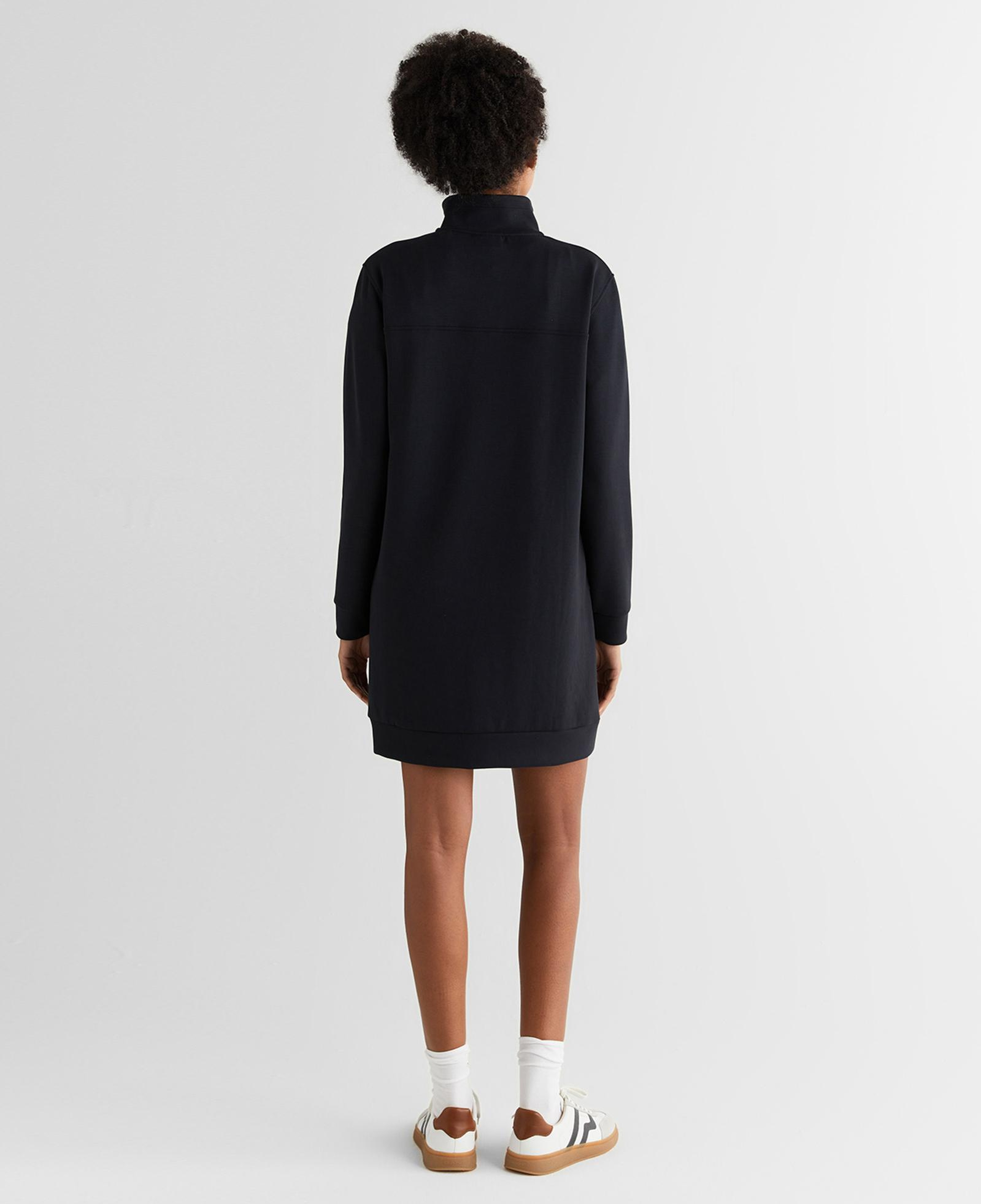 GANT Kadın Siyah Regular Fit Yarım Fermuarlı Elbise