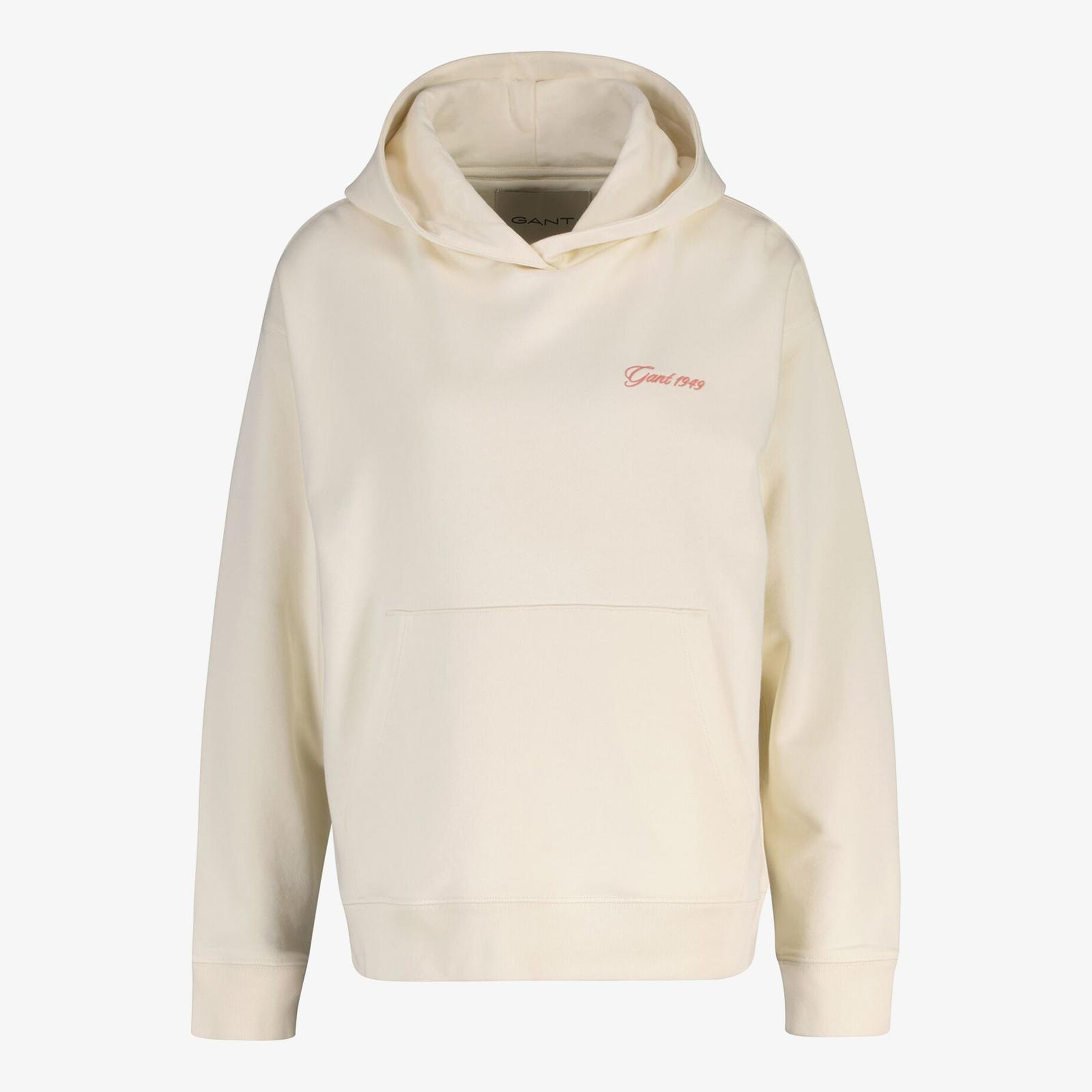 GANT Kadın Krem Regular Fit Kapüşonlu Sweatshirt