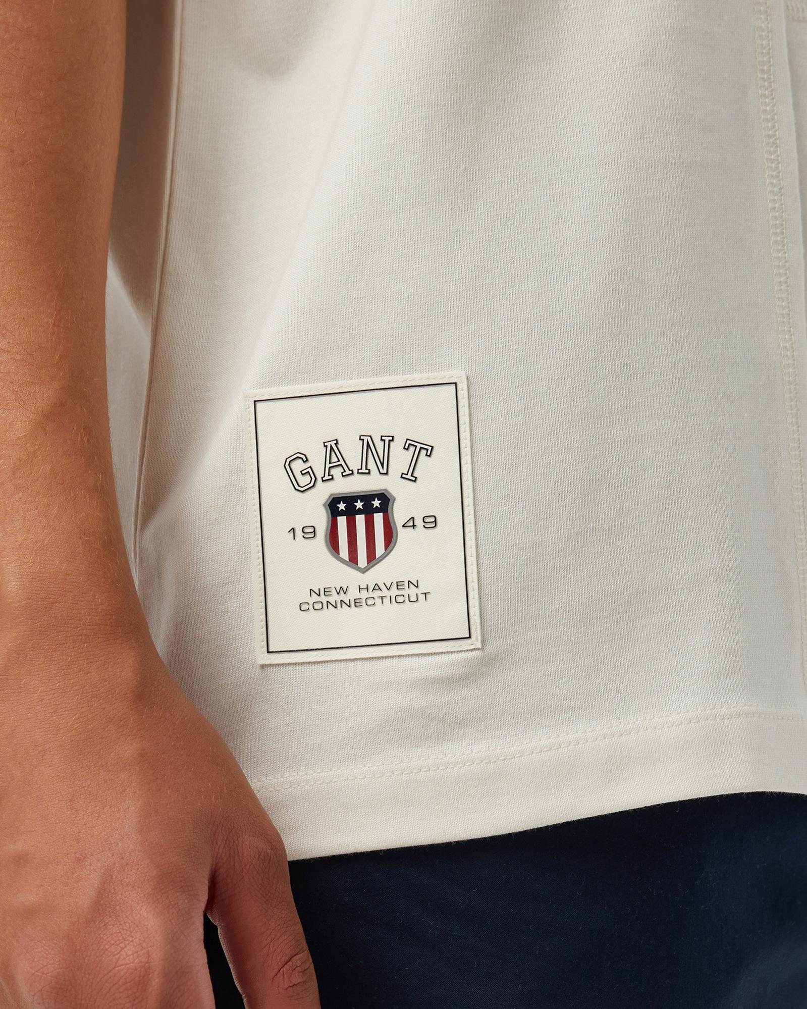 GANT Erkek Beyaz T-Shirt