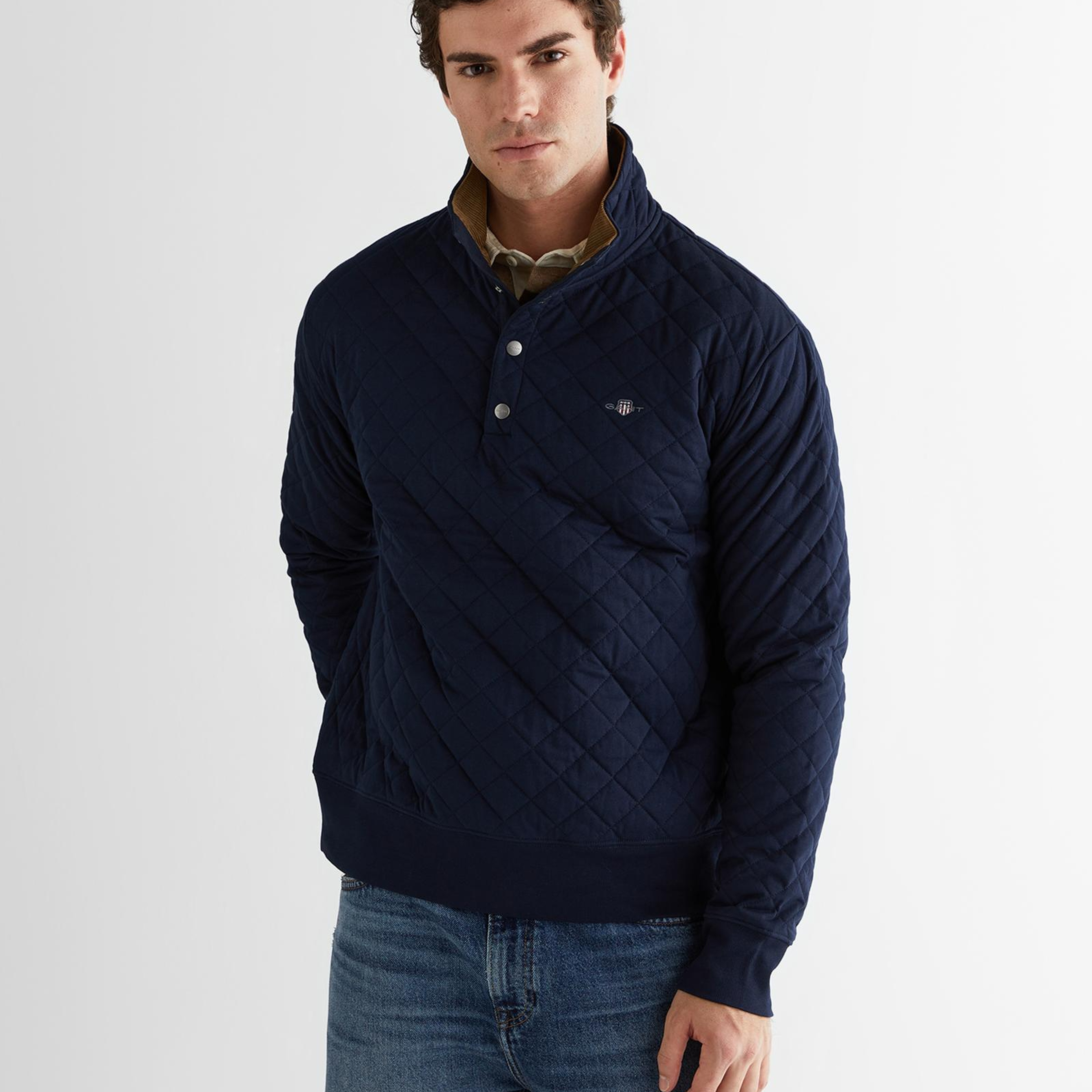 GANT Erkek Lacivert Standart Fit Sweatshirt