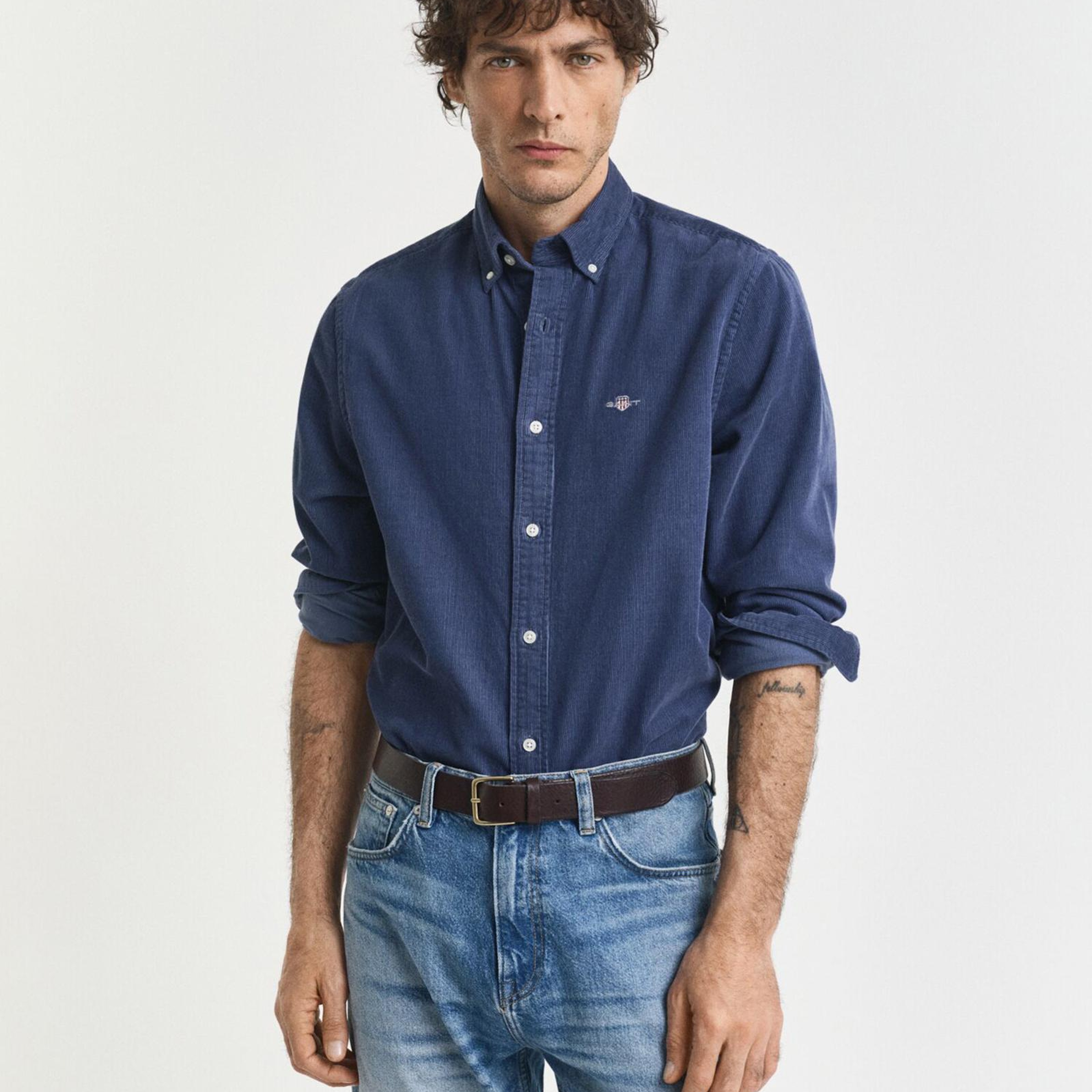 GANT Erkek Mavi Regular Fit Düğmeli Gömlek
