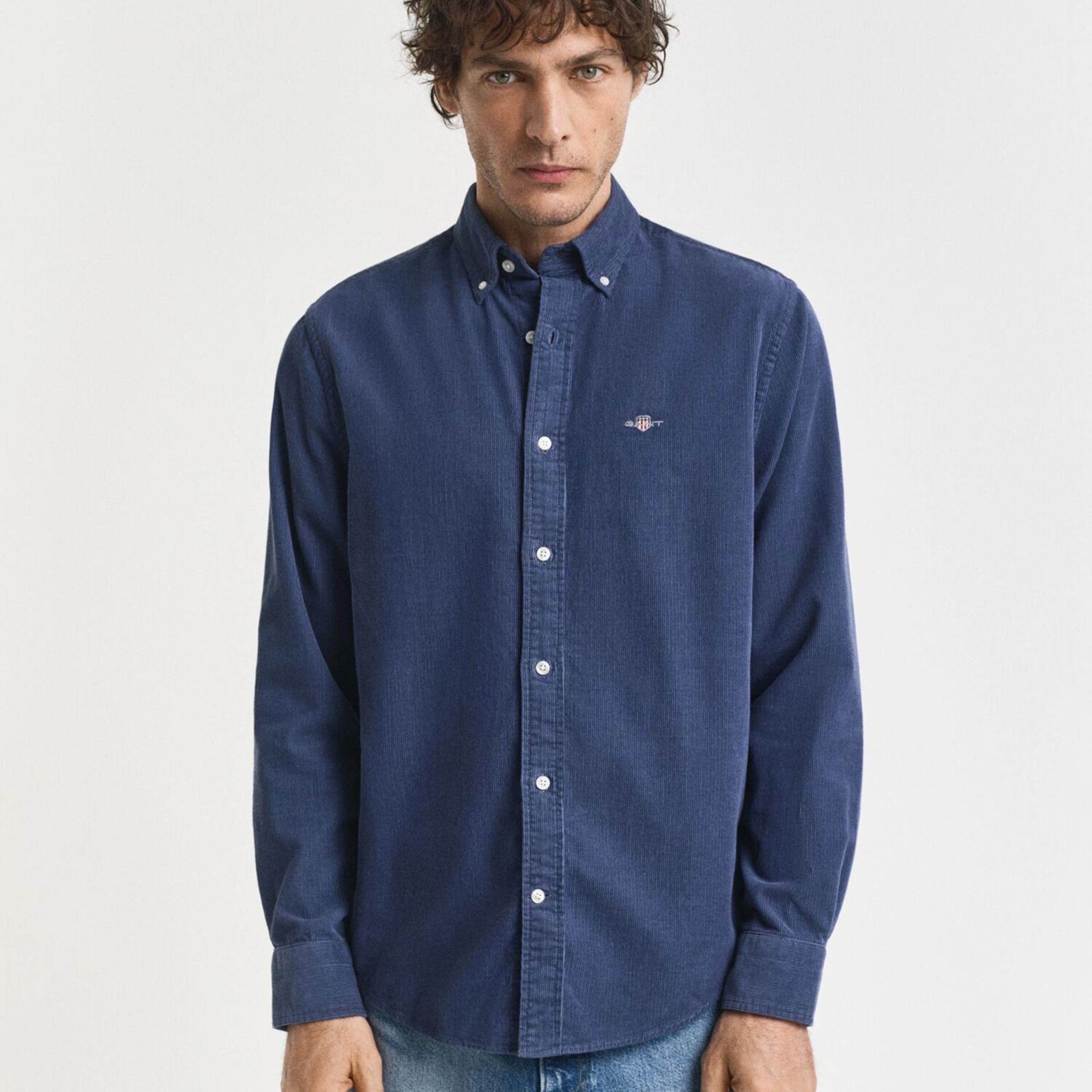 GANT Erkek Mavi Regular Fit Düğmeli Gömlek