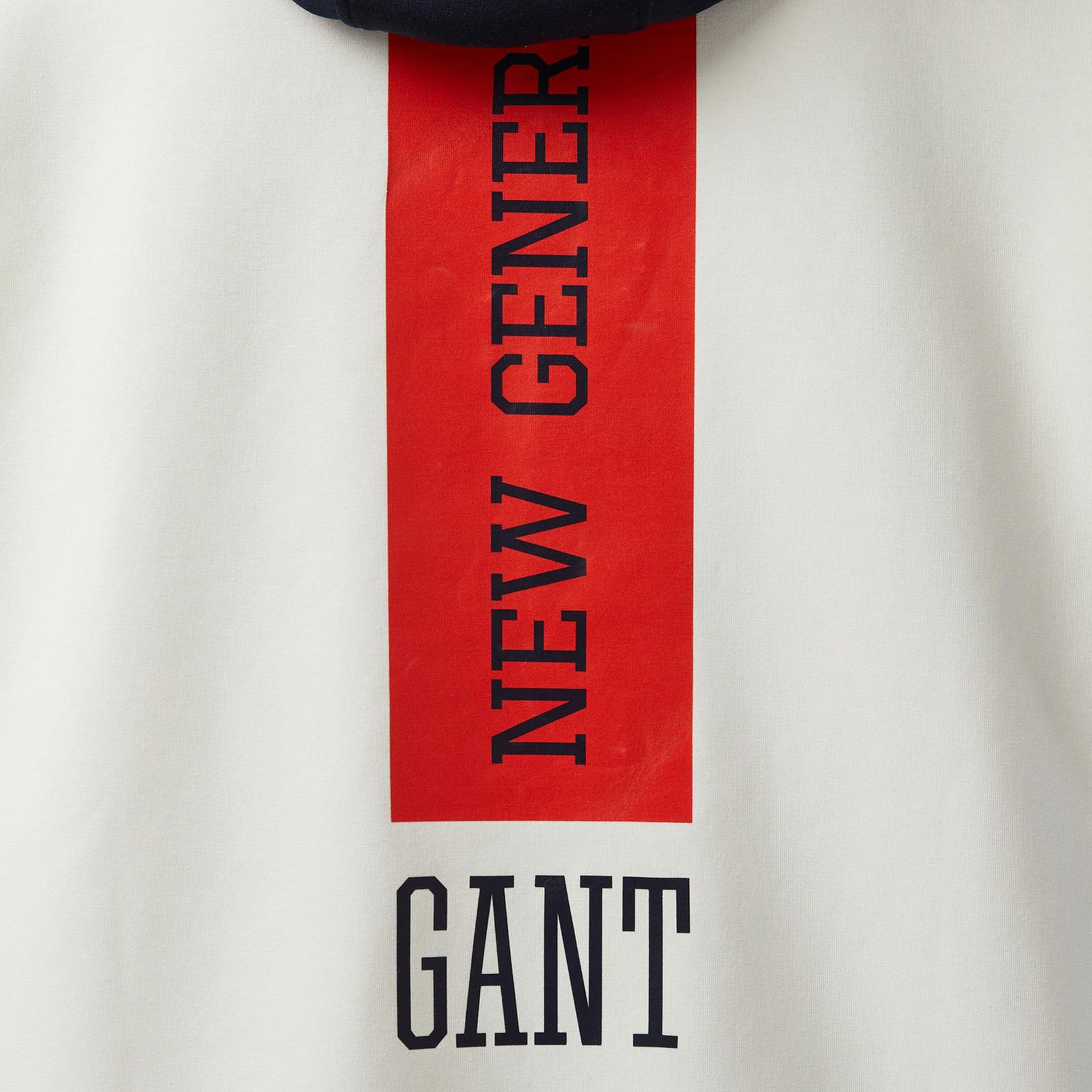 GANT Erkek Beyaz Kapüşonlu T-Shirt