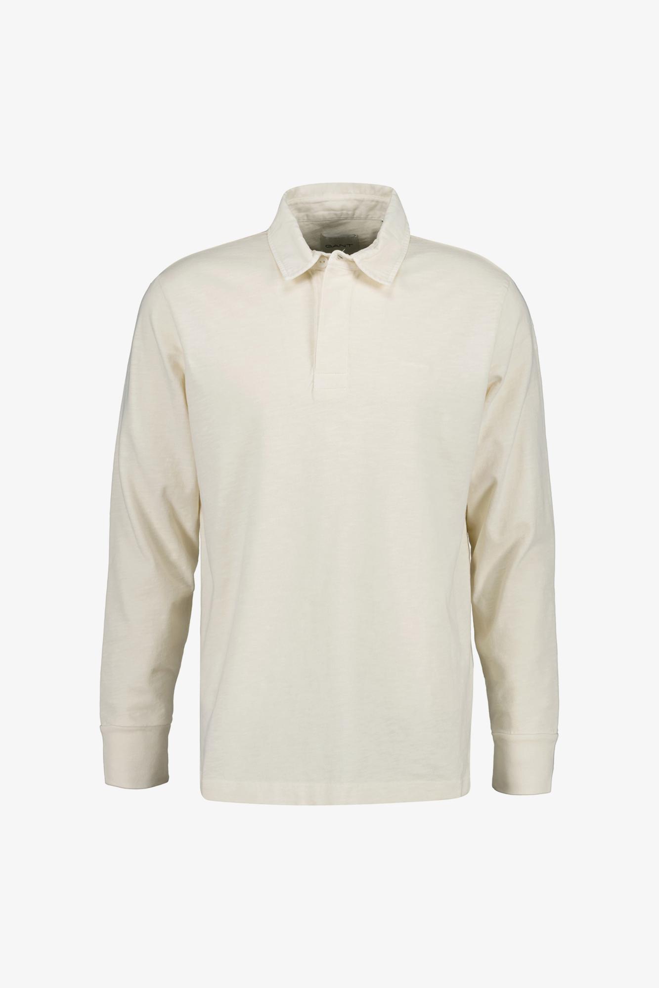 GANT Erkek Krem Regular Fit Logolu Rugby T-Shirt