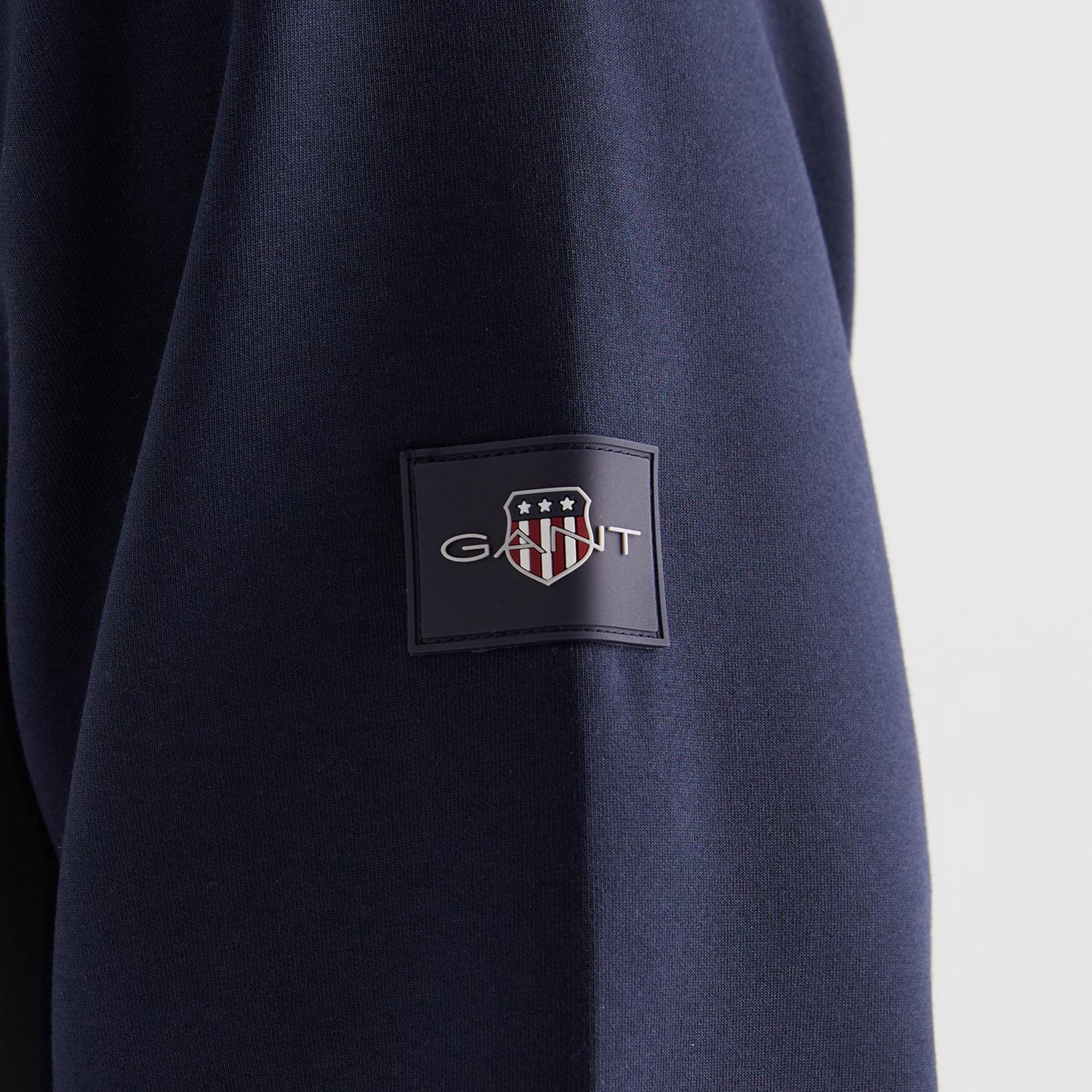 GANT Erkek Lacivert Regular Fit Kapüşonlu Sweatshirt