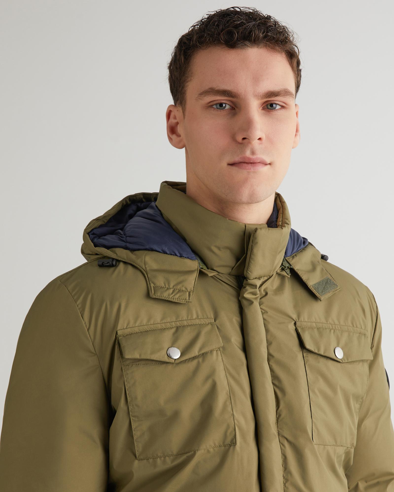GANT Erkek Yeşil Regular Fit Kapüşonlu Mont