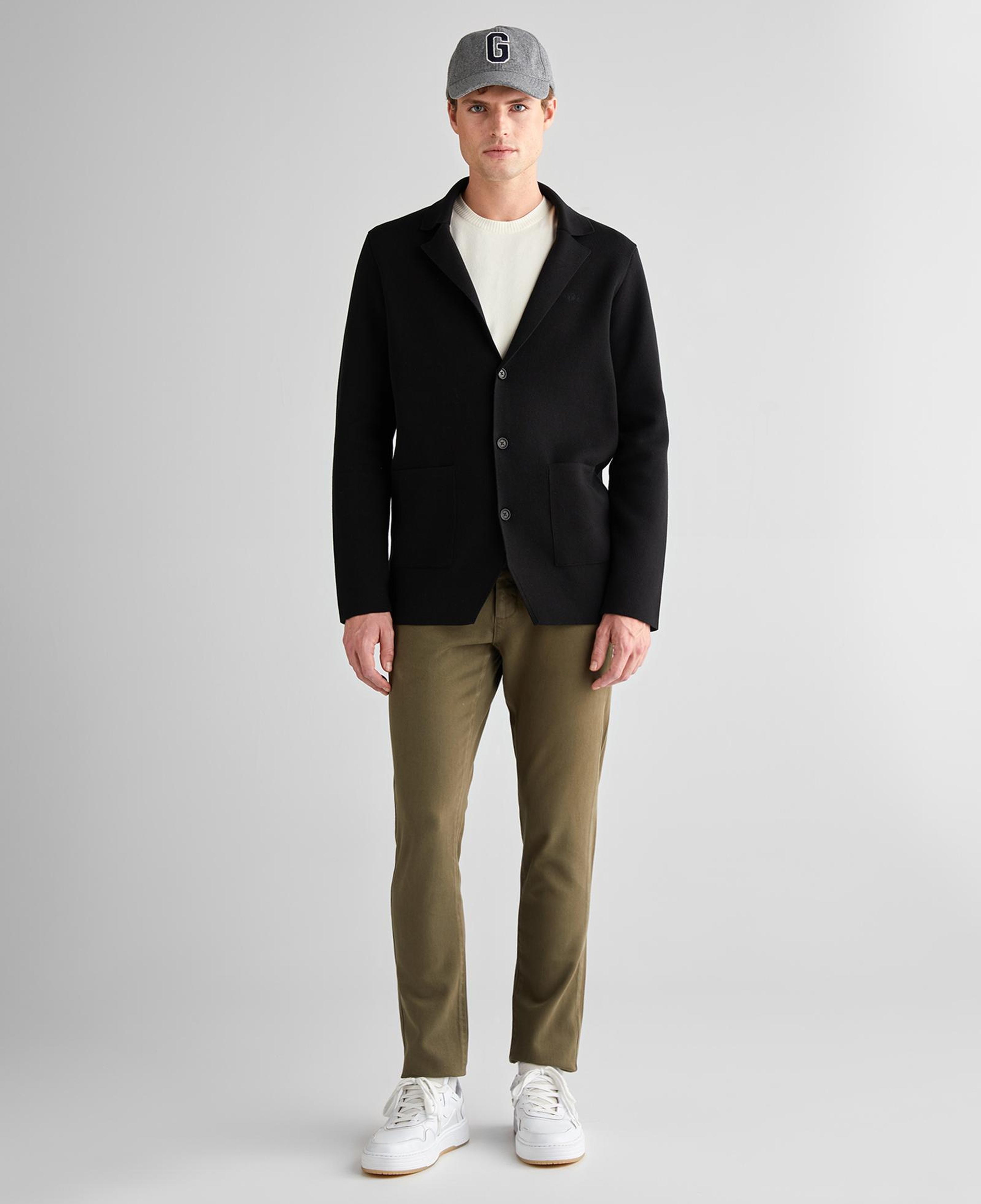 GANT Erkek Siyah Relaxed Fit Kruvaze Mont