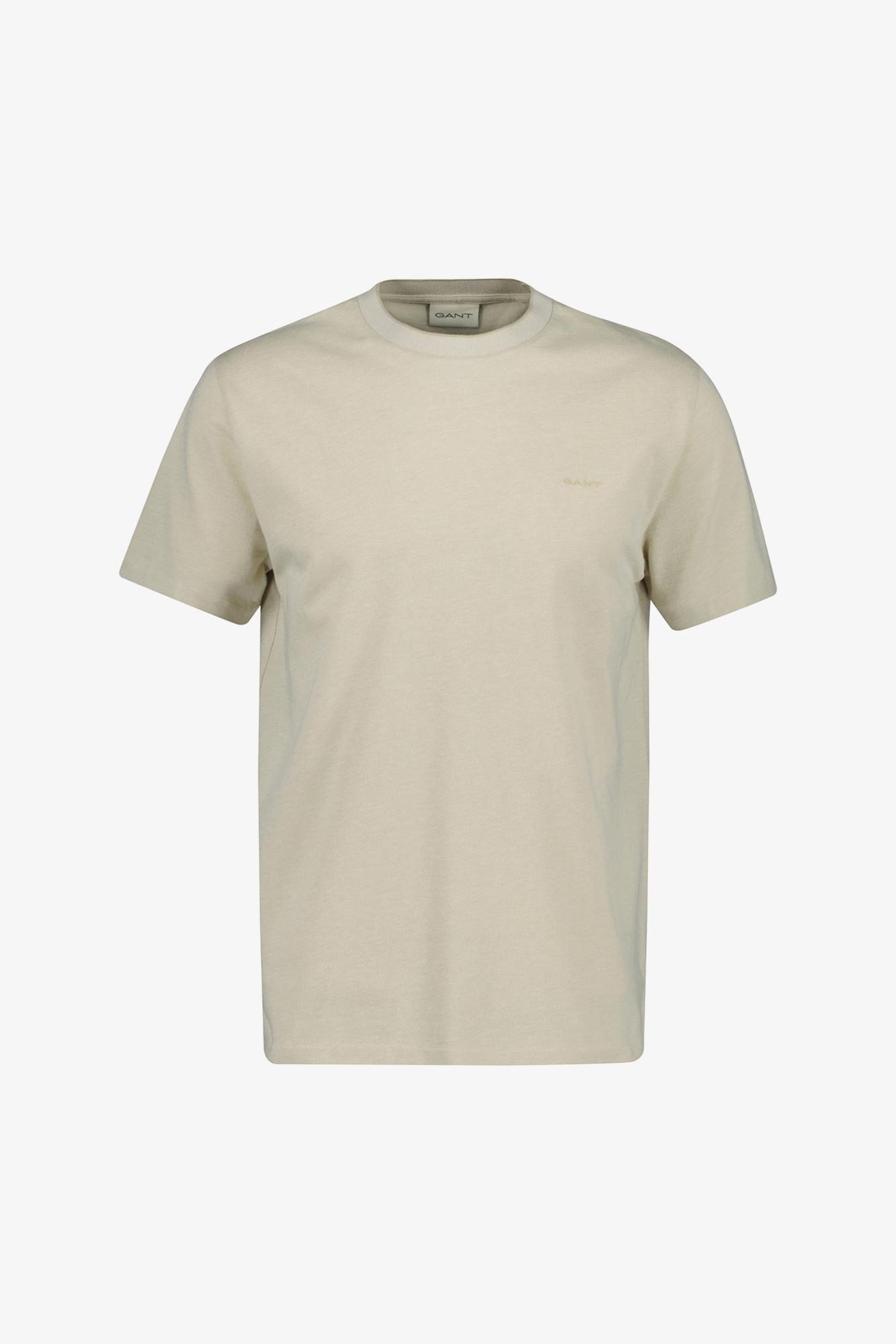 GANT Erkek Bej Bisiklet Yaka Regular Fit T-Shirt