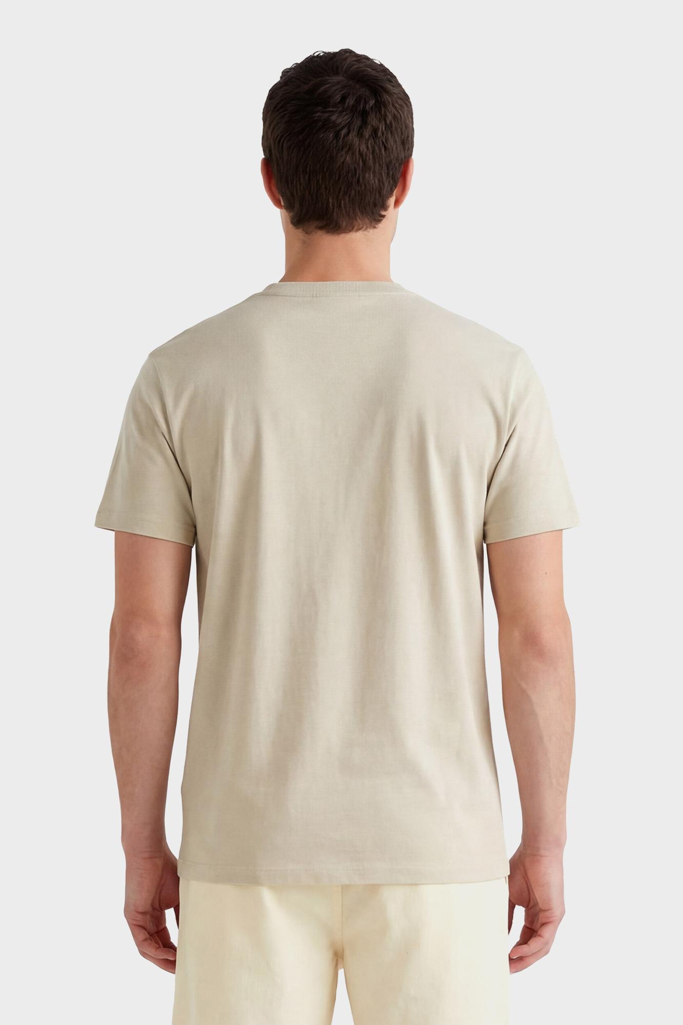 GANT Erkek Bej Bisiklet Yaka Regular Fit T-Shirt