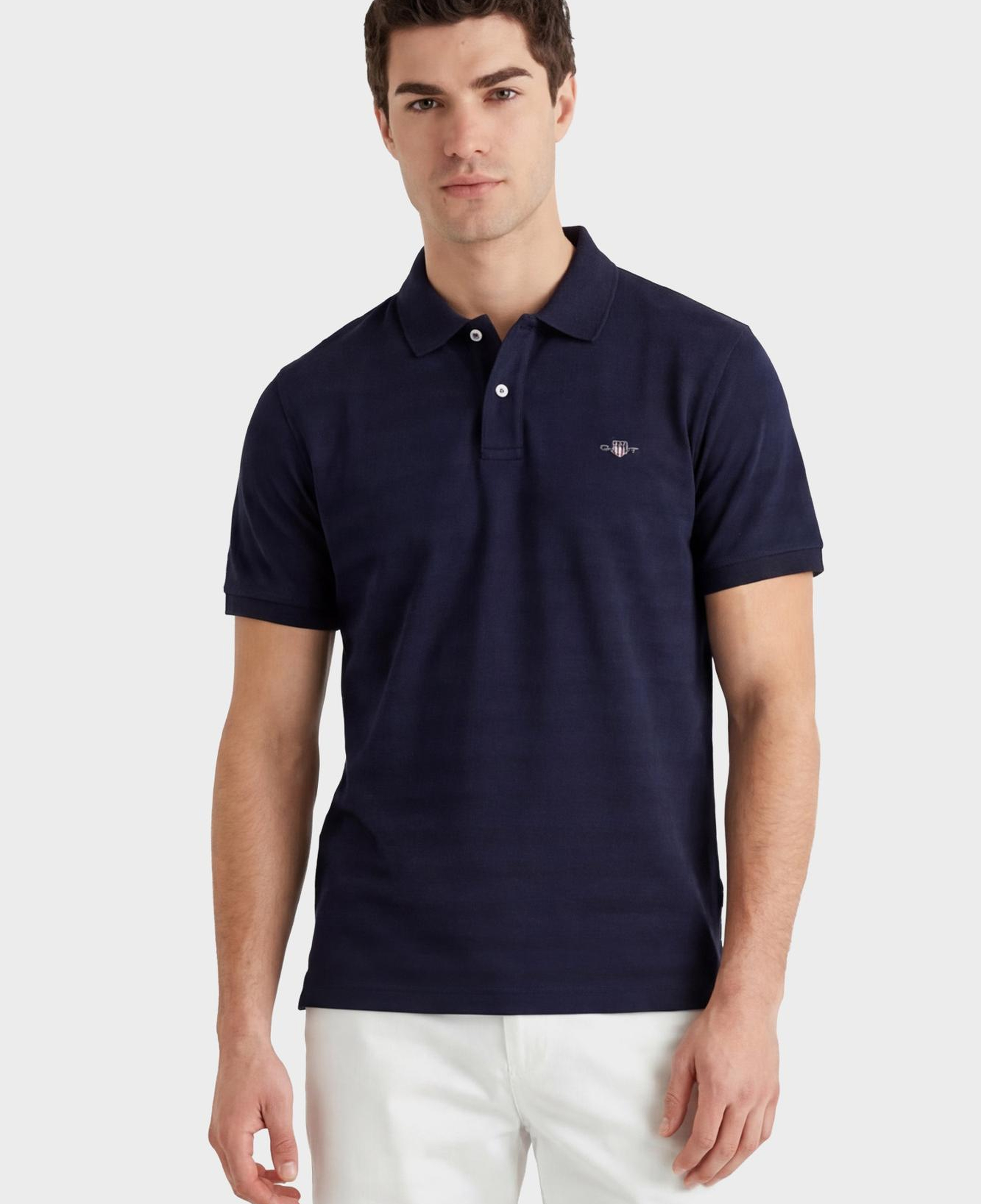 GANT Erkek Lacivert Regular Fit Polo Yaka T-Shirt