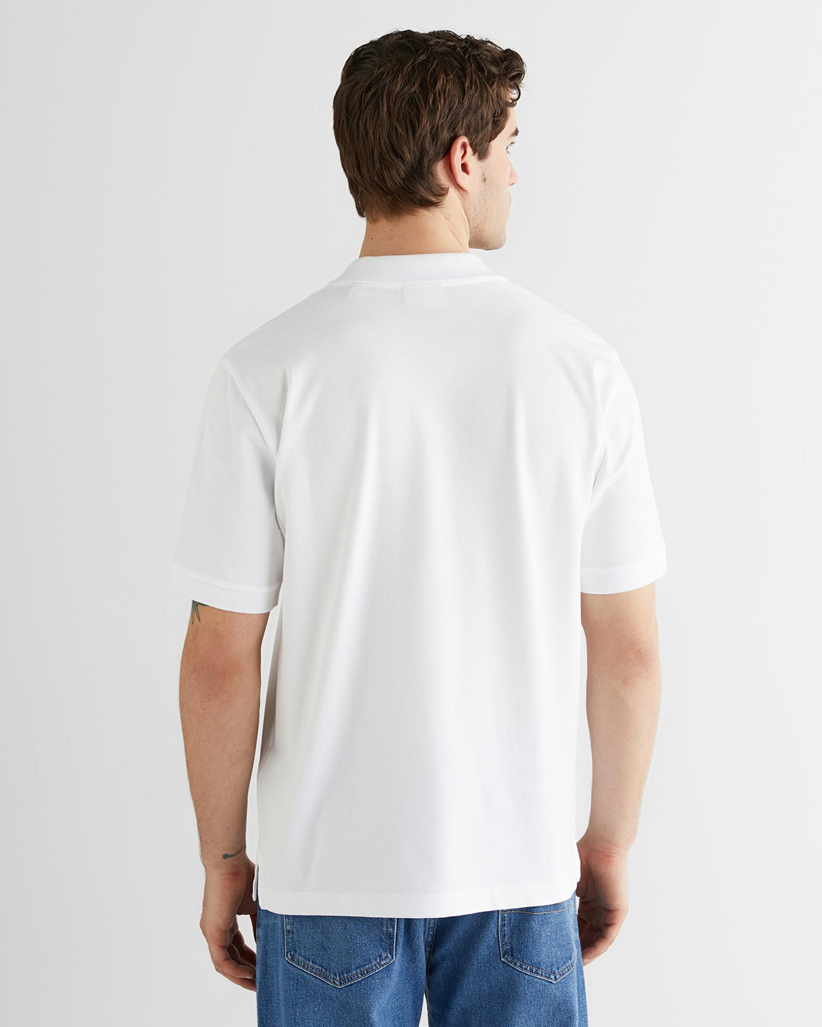 GANT Erkek Beyaz Regular Fit Logolu Polo Yaka T-Shirt