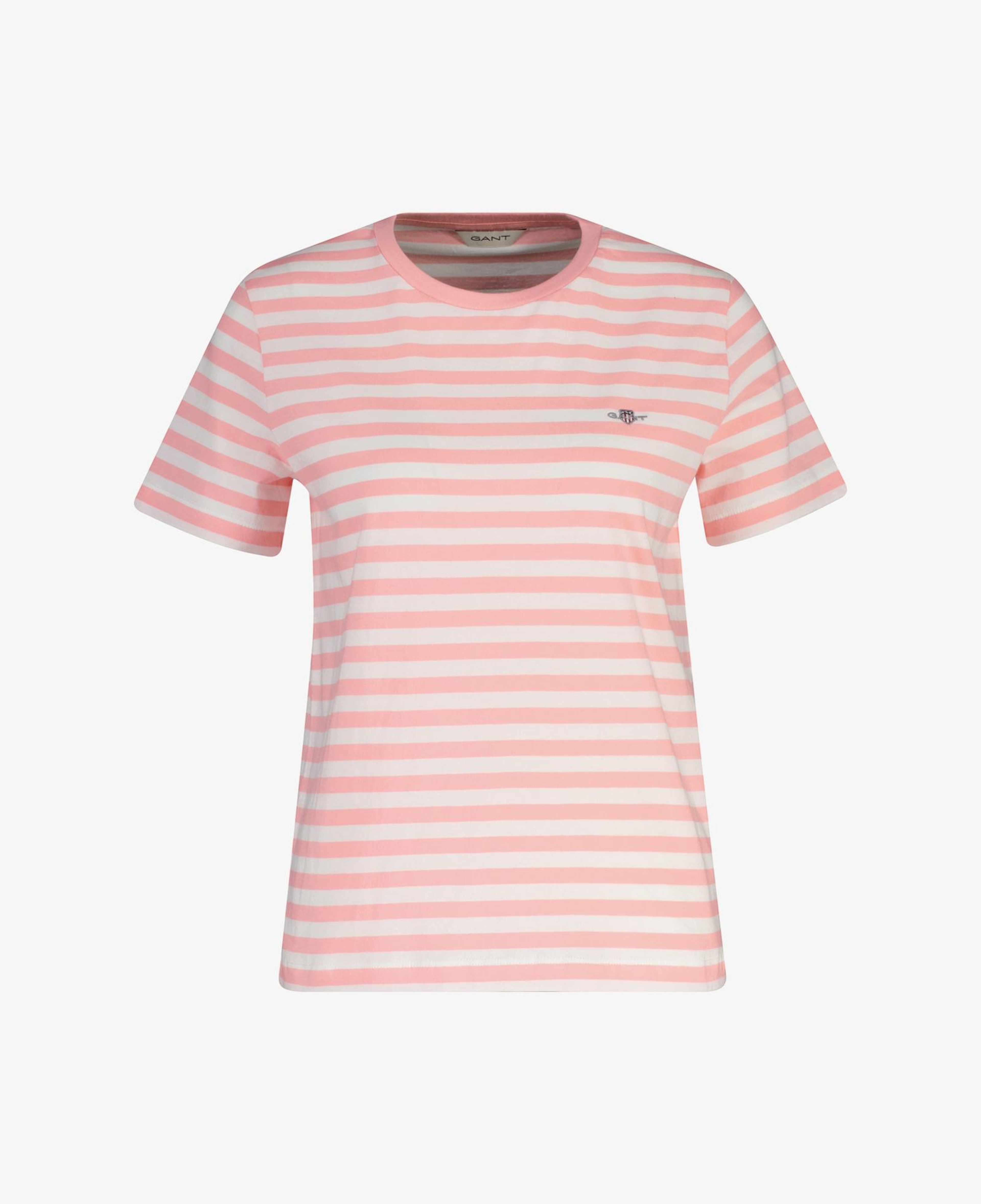 GANT Kadın Pembe Bisiklet Yaka Regular Fit Logolu T-Shirt