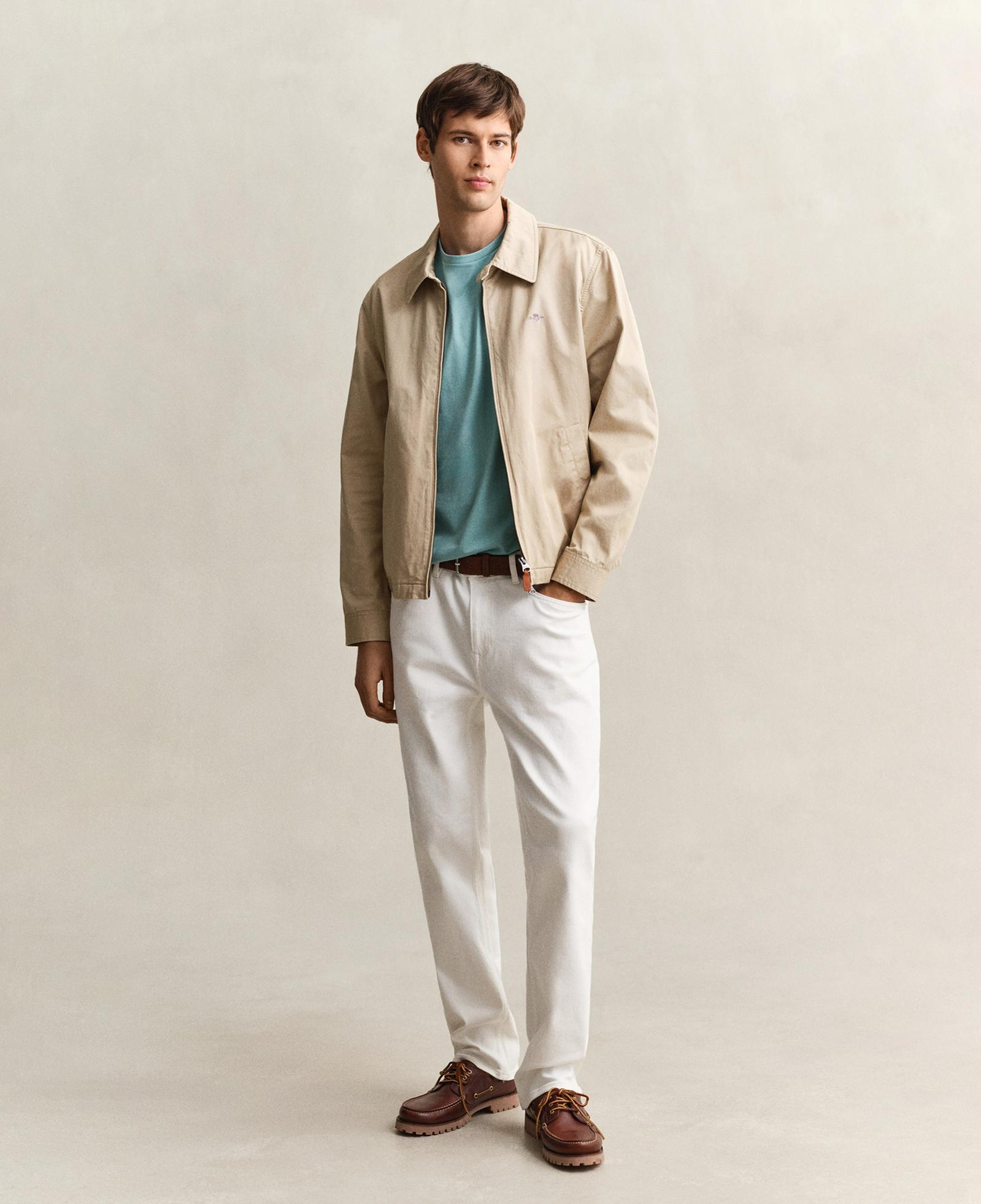 GANT Erkek Mavi Bisiklet Yaka Regular Fit Logolu T-Shirt