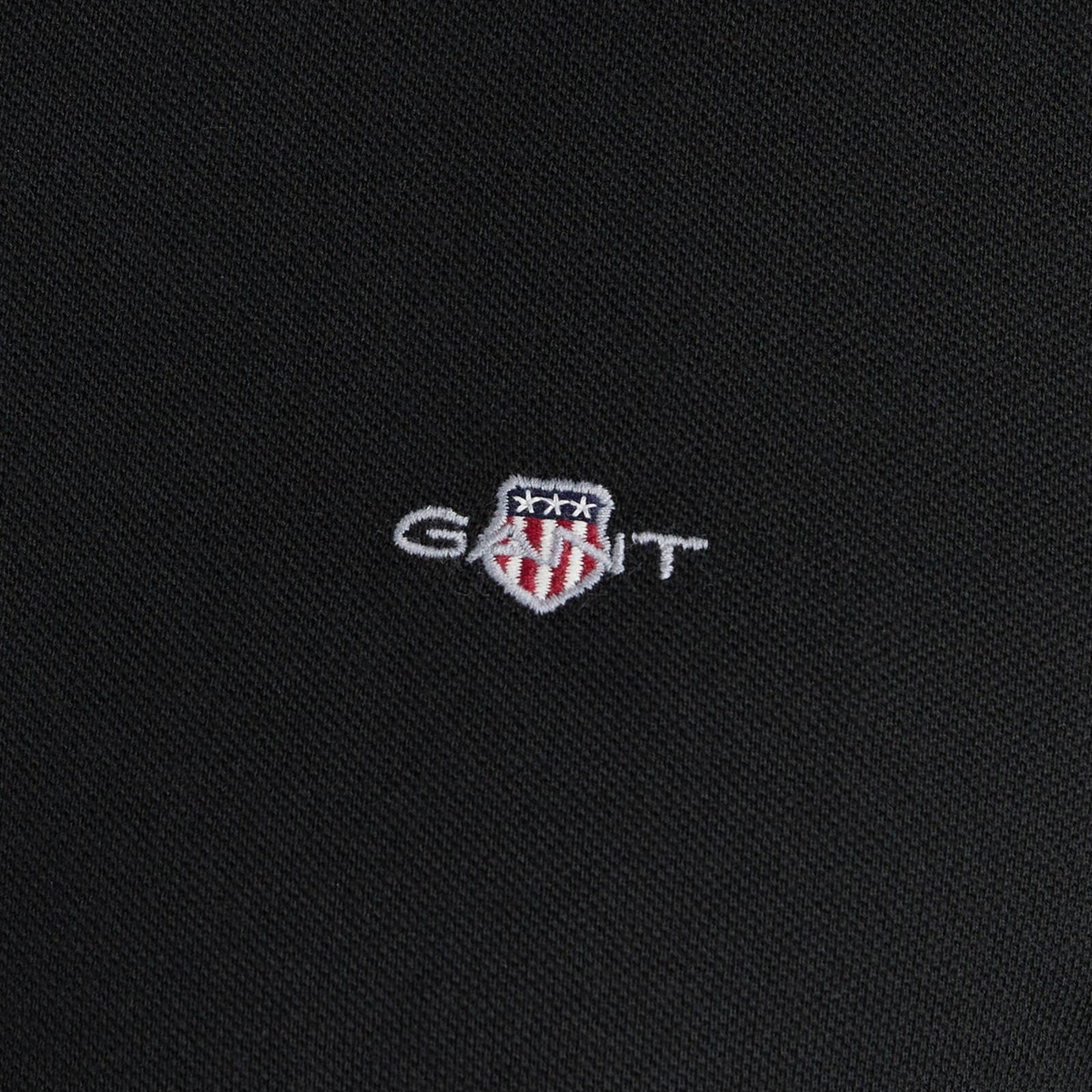 GANT Erkek Siyah Regular Fit Polo Yaka Polo