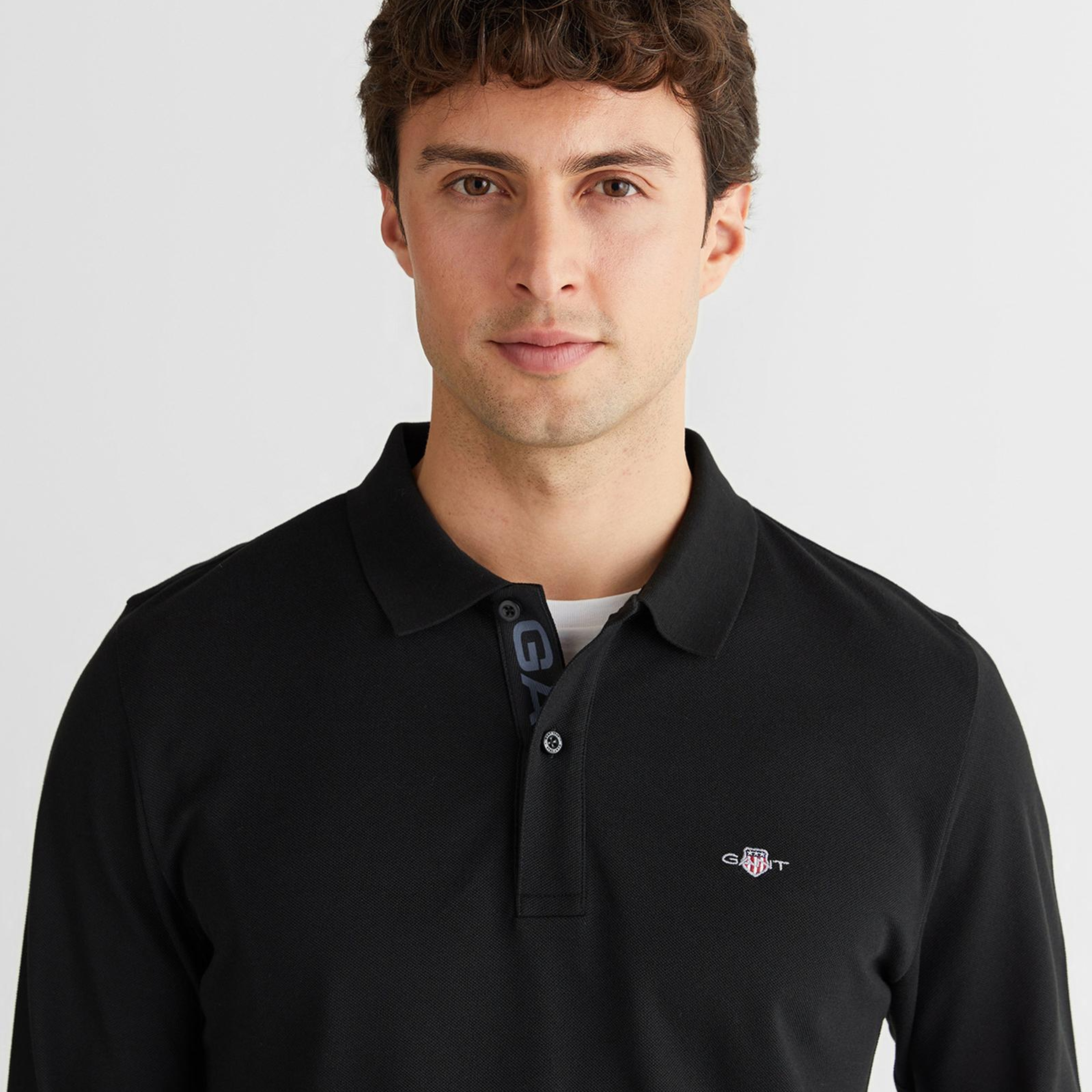 GANT Erkek Siyah Regular Fit Polo Yaka Polo