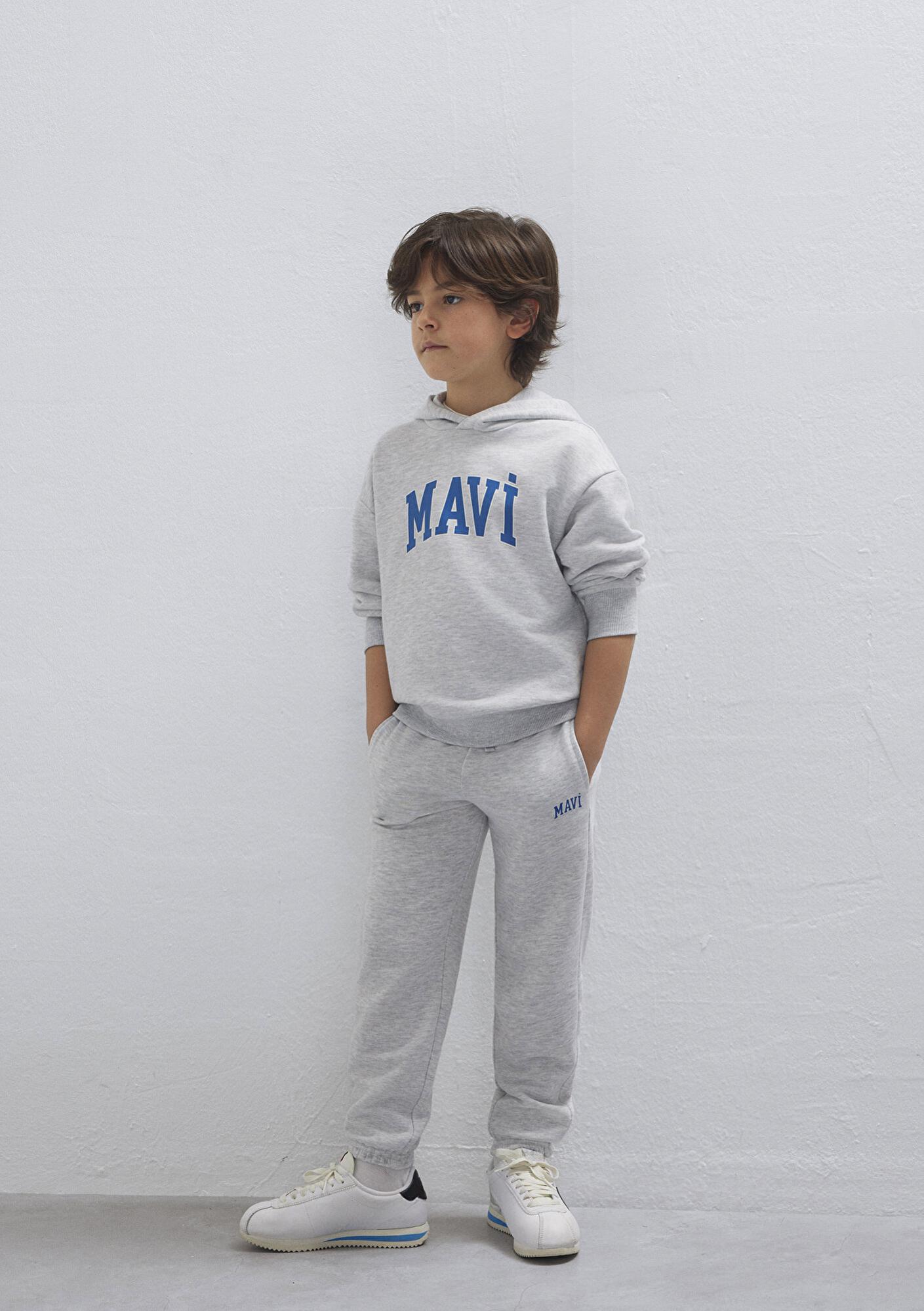 Mavi Mavi Logo Baskılı Gri Eşofman Takımı 6T10004-88467