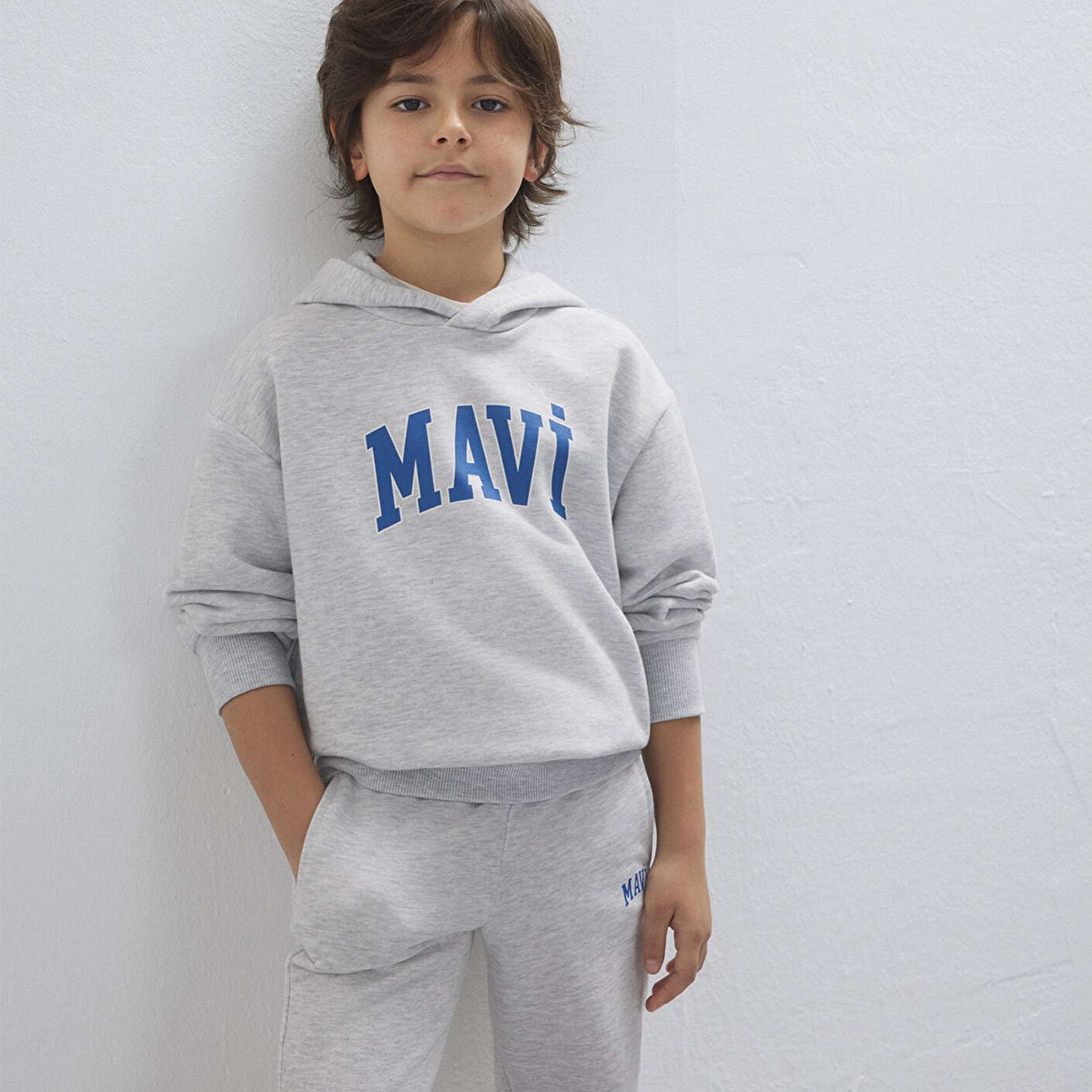 Mavi Mavi Logo Baskılı Gri Eşofman Takımı 6T10004-88467