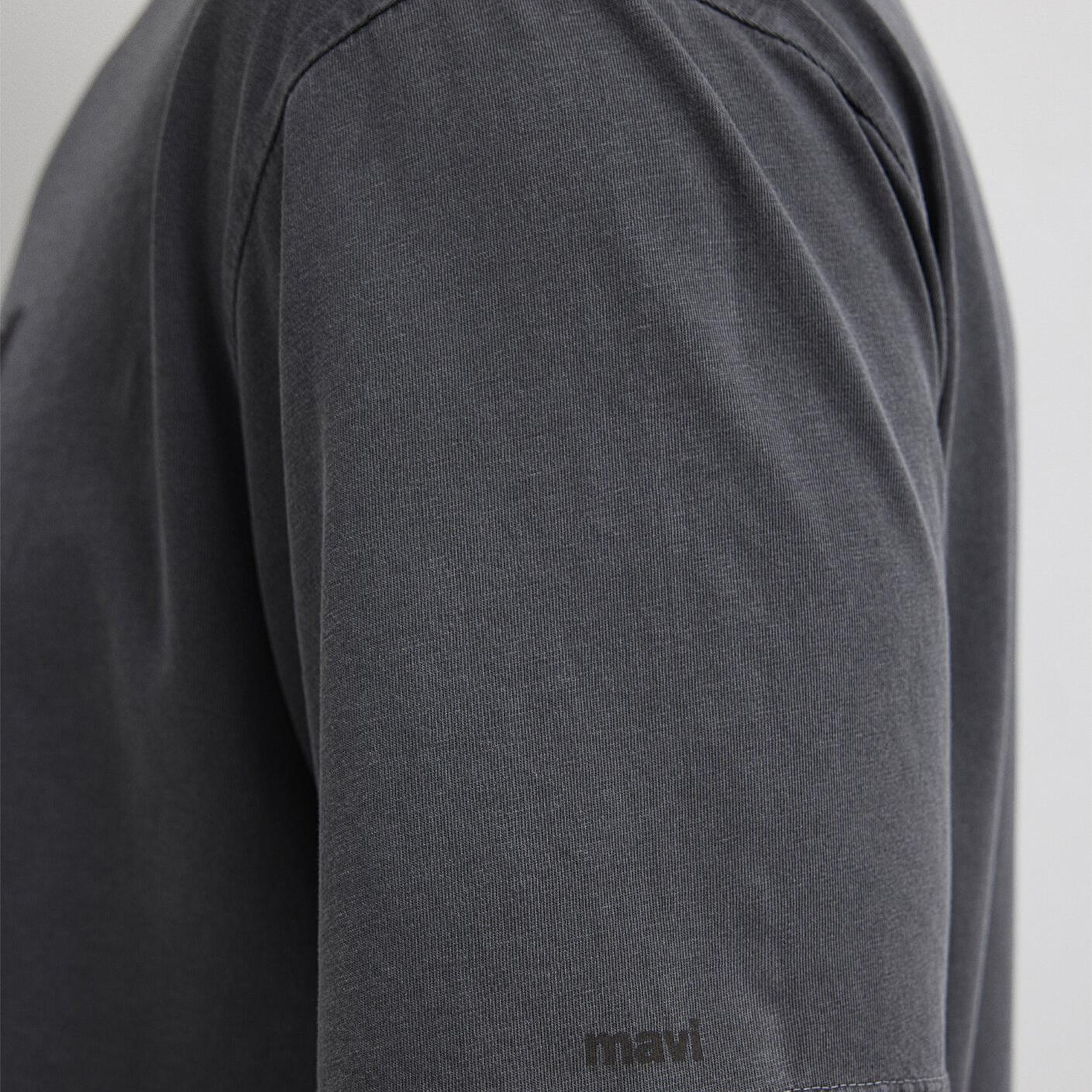 Mavi İstanbul Baskılı Antrasit Tişört Loose Fit / Bol Rahat Kesim 0613594-80106