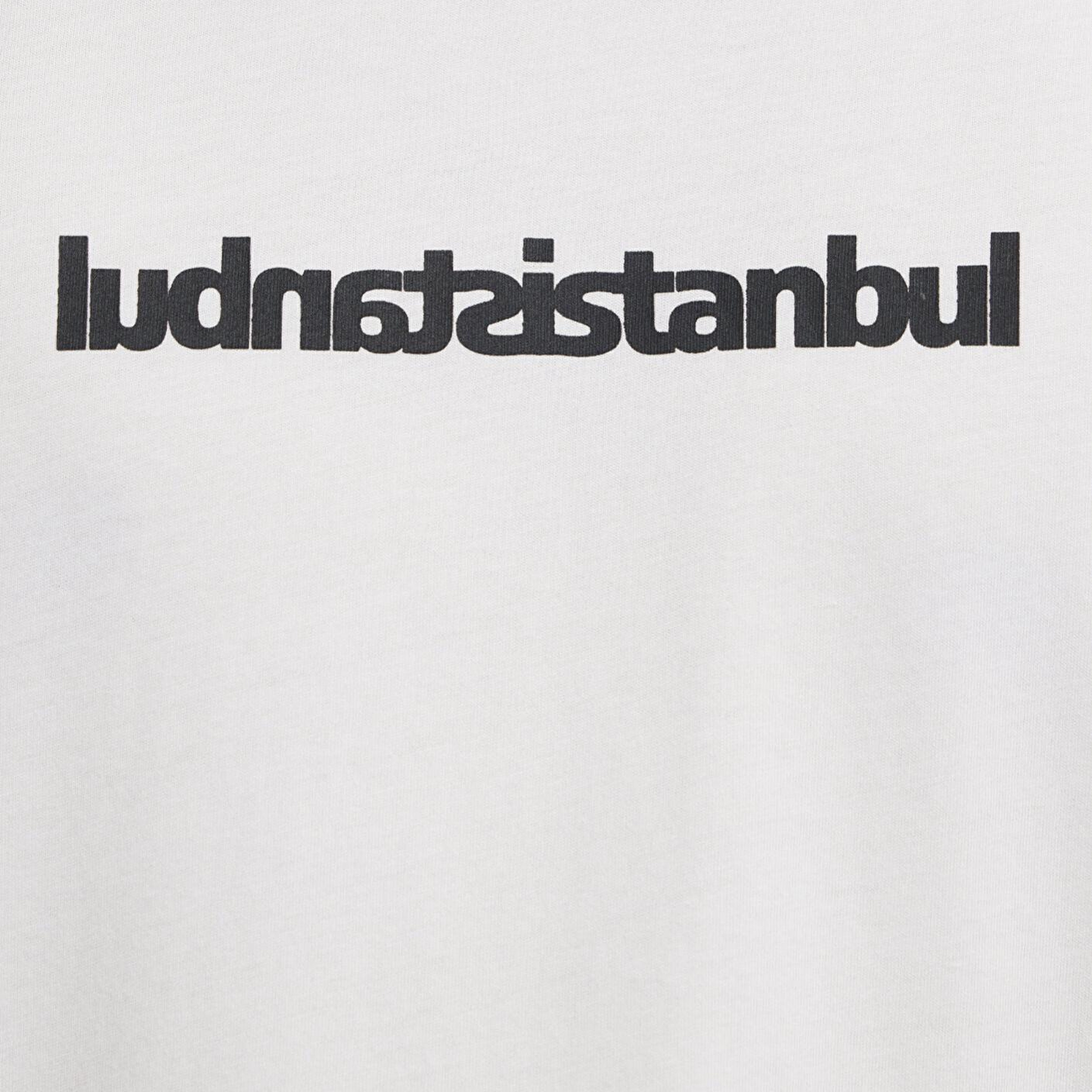 Mavi İstanbul Baskılı Ekru Tişört Oversize / Geniş Kesim 0613591-70057