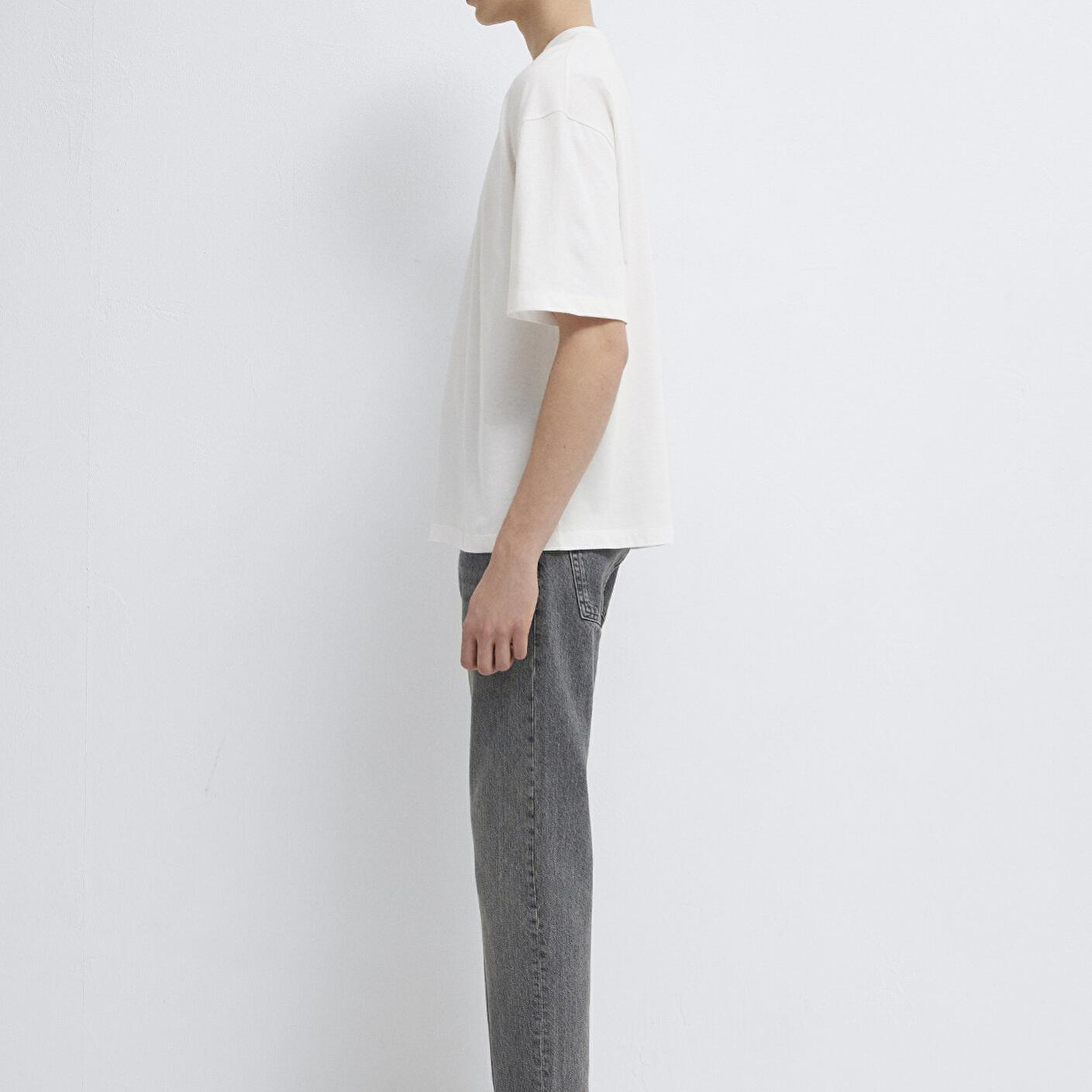 Mavi İstanbul Baskılı Ekru Tişört Oversize / Geniş Kesim 0613591-70057