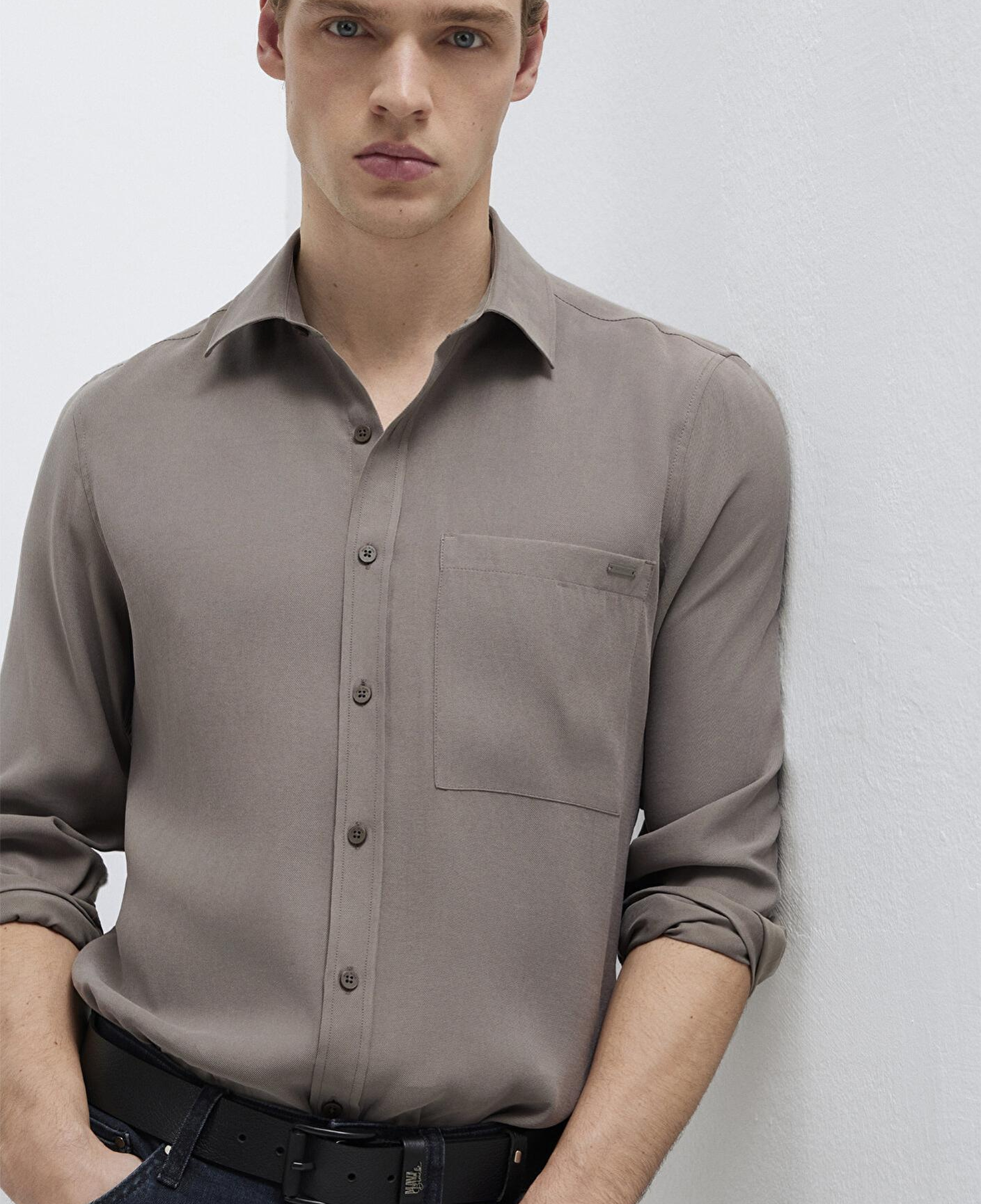 Mavi Soft Premium Kahverengi Gömlek Regular Fit / Normal Kesim 0212010-87875