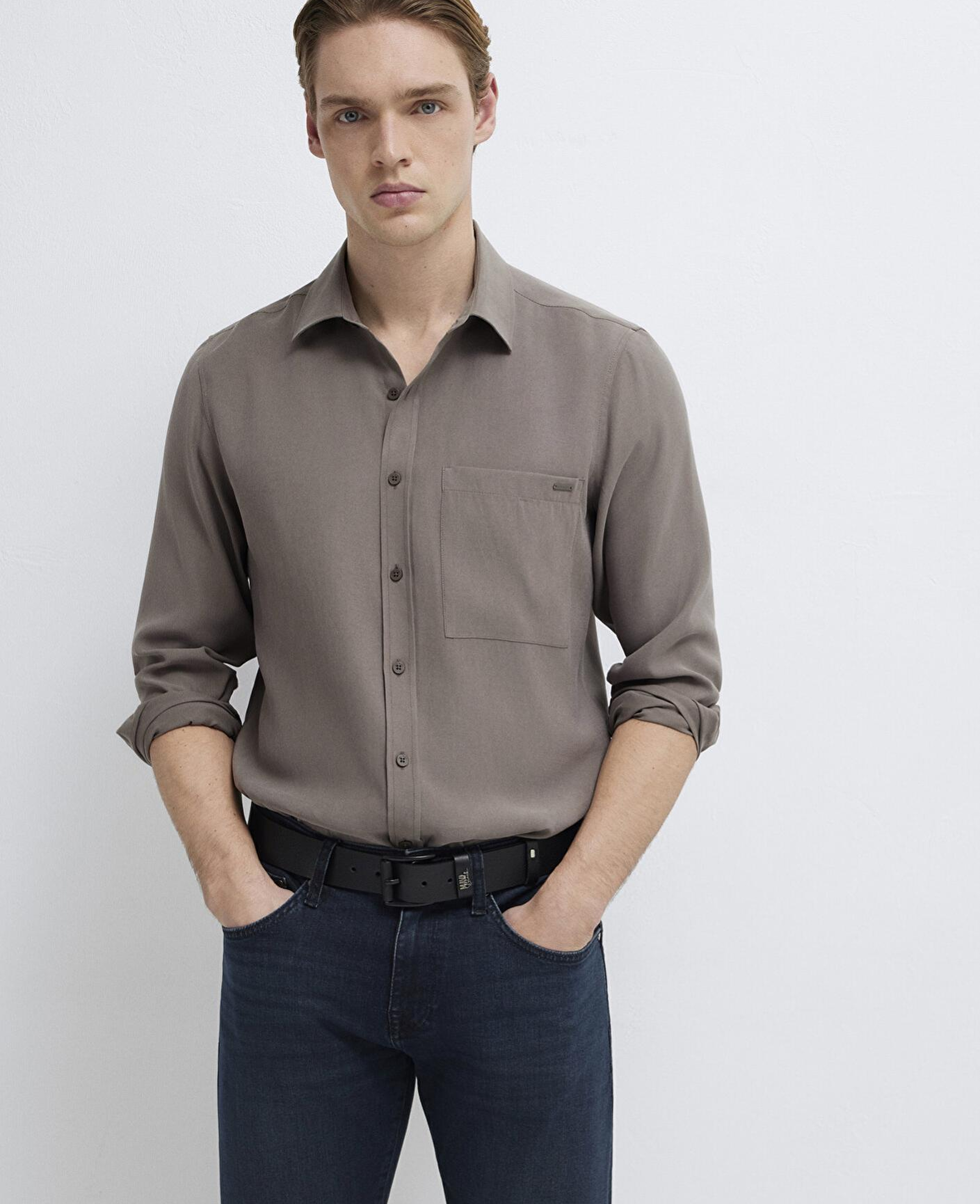 Mavi Soft Premium Kahverengi Gömlek Regular Fit / Normal Kesim 0212010-87875