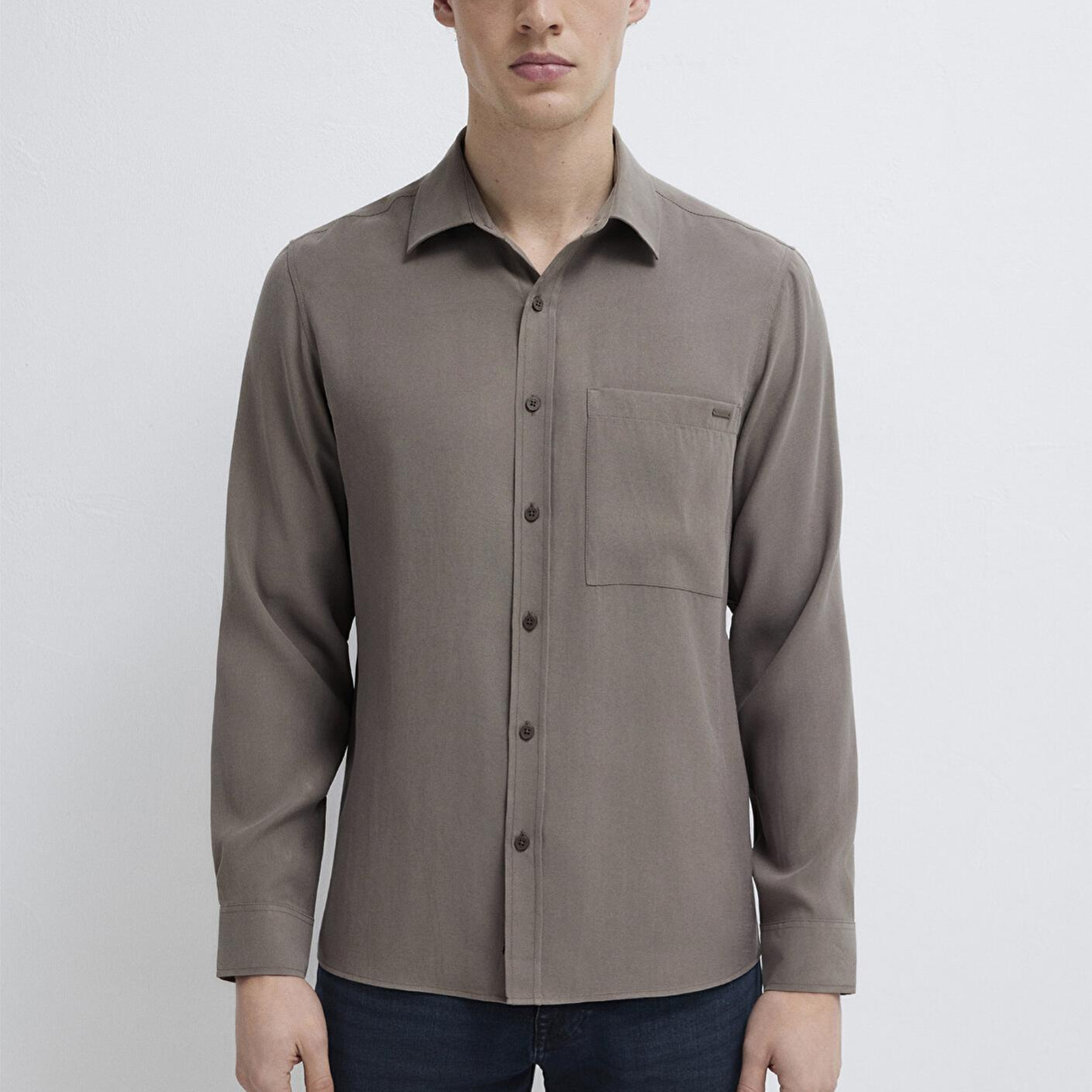 Mavi Soft Premium Kahverengi Gömlek Regular Fit / Normal Kesim 0212010-87875