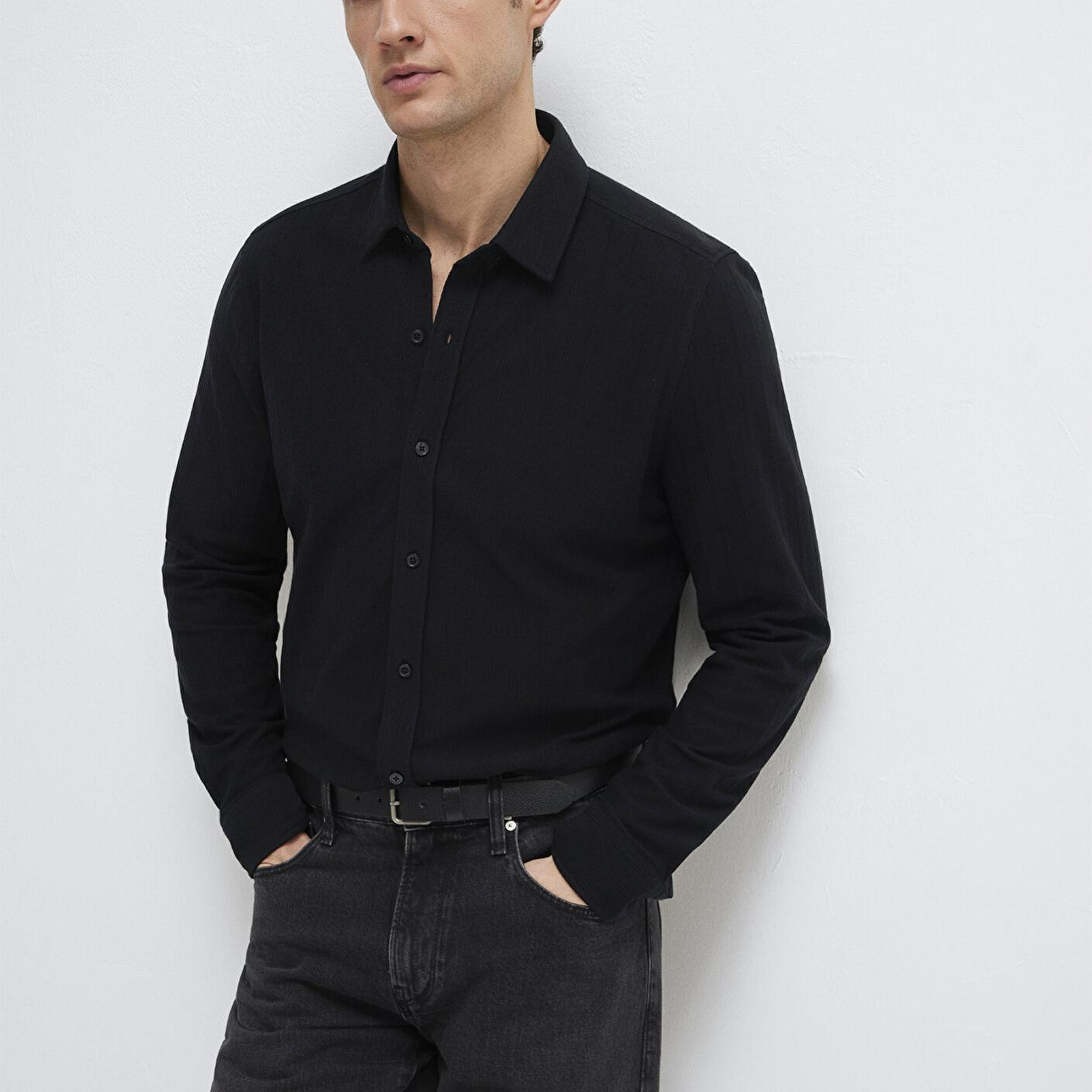 Mavi Siyah Gömlek Regular Fit / Normal Kesim 0212062-900