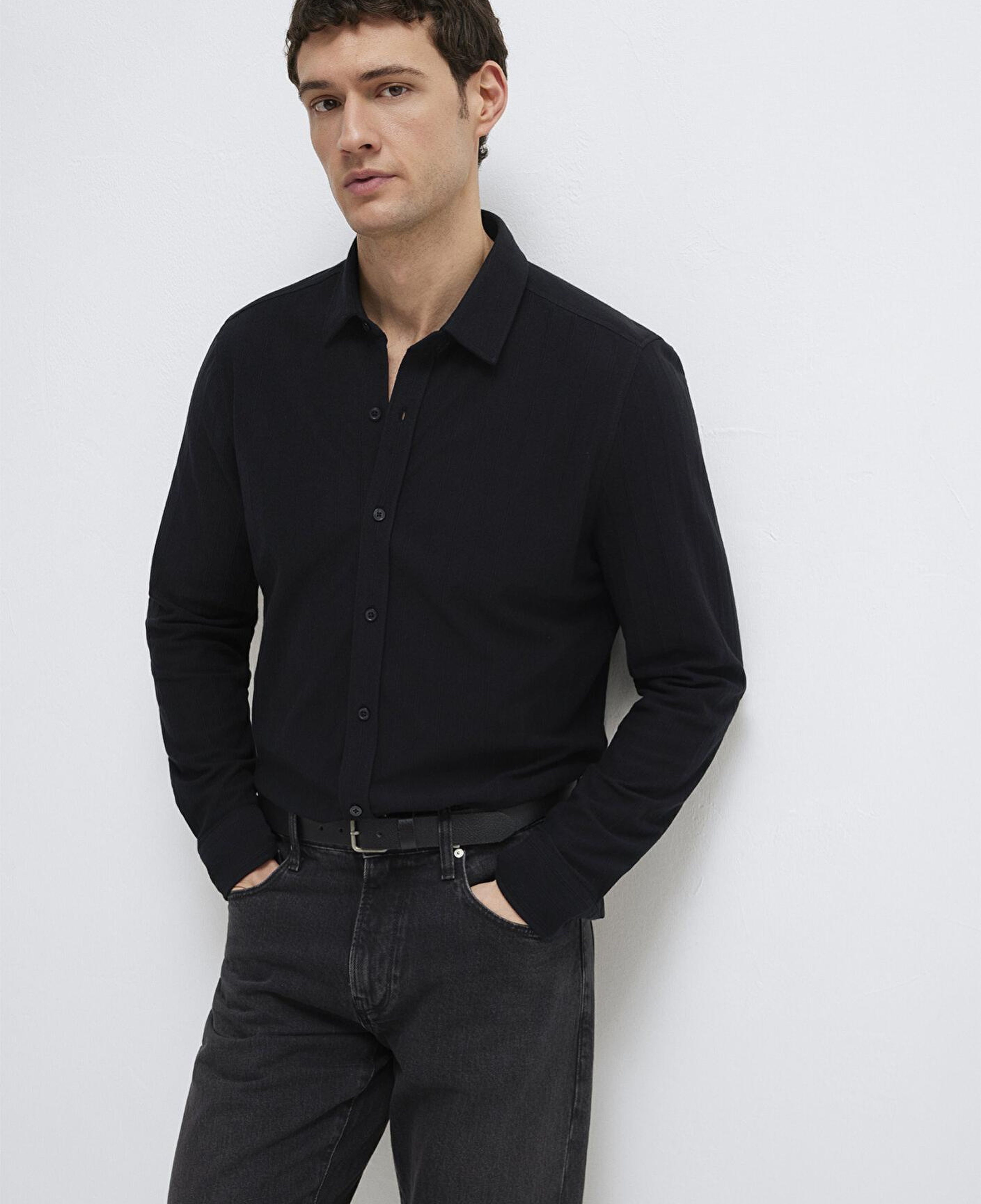 Mavi Siyah Gömlek Regular Fit / Normal Kesim 0212062-900