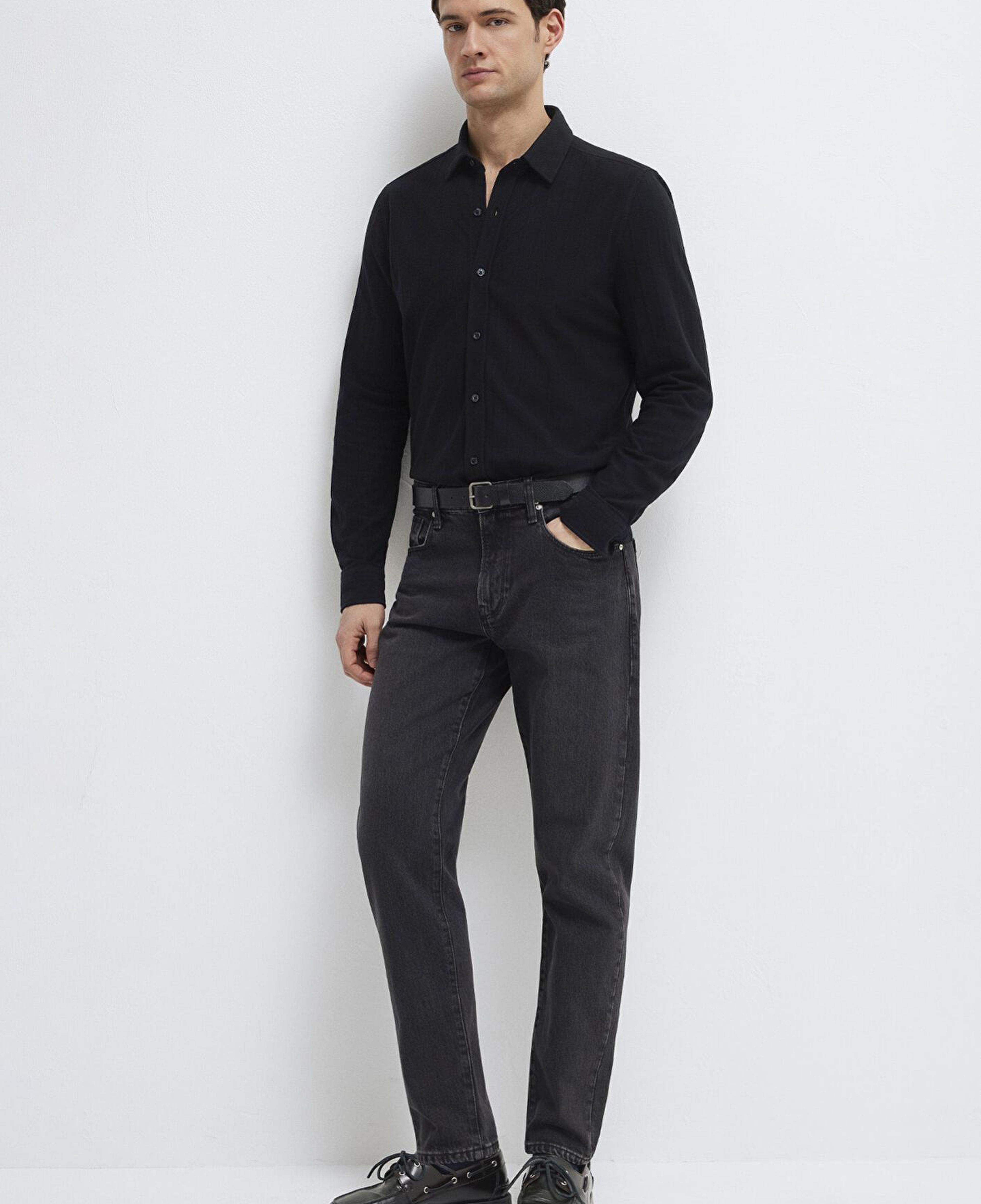 Mavi Siyah Gömlek Regular Fit / Normal Kesim 0212062-900