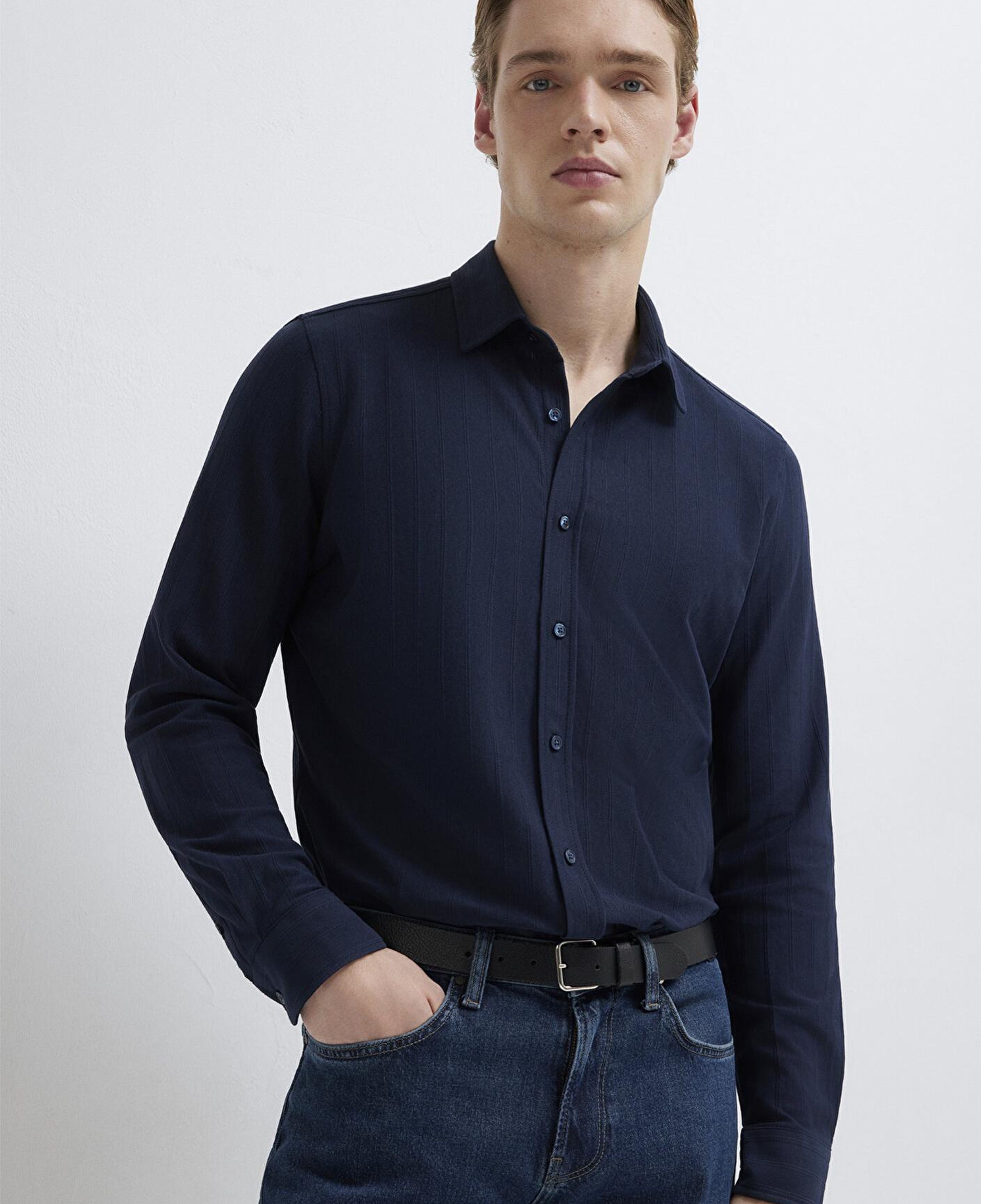 Mavi Lacivert Gömlek Regular Fit / Normal Kesim 0212062-70497