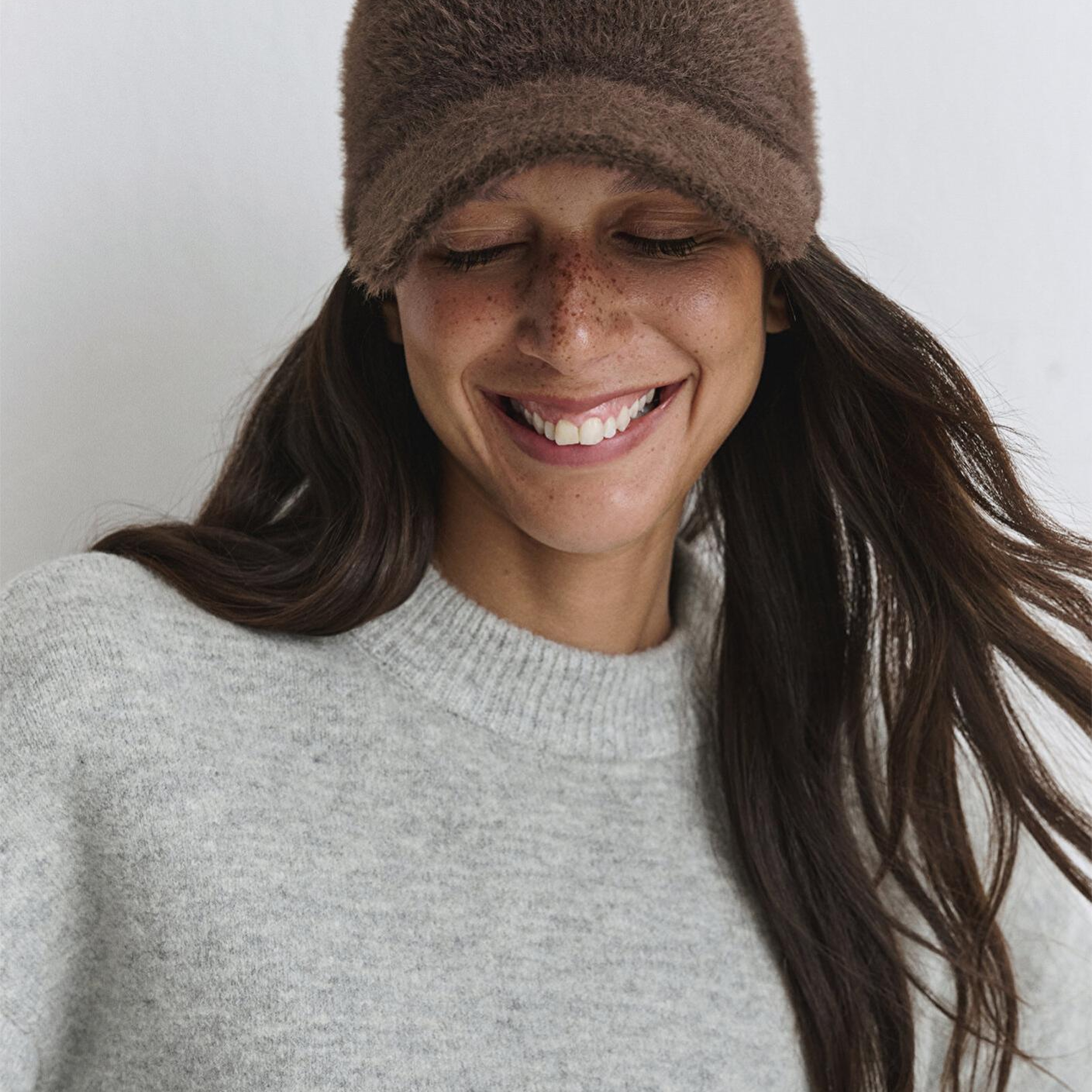 Mavi Peluş Kahverengi Şapka 1914003-29871