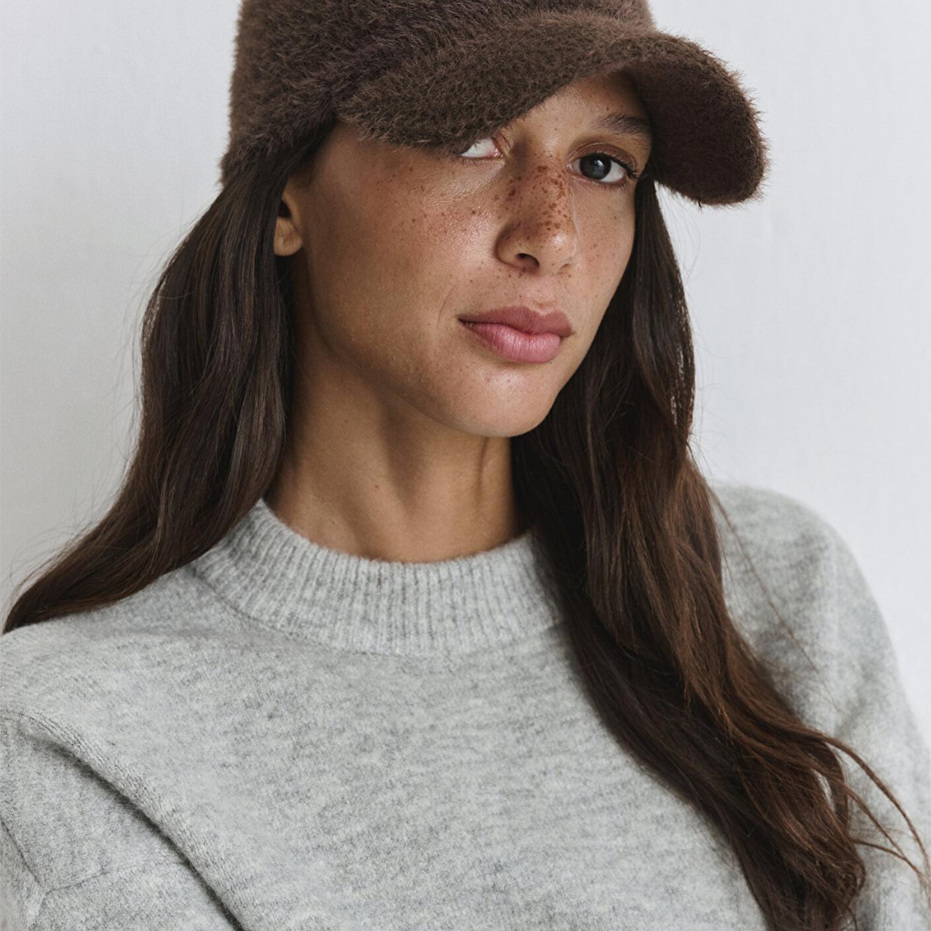 Mavi Peluş Kahverengi Şapka 1914003-29871