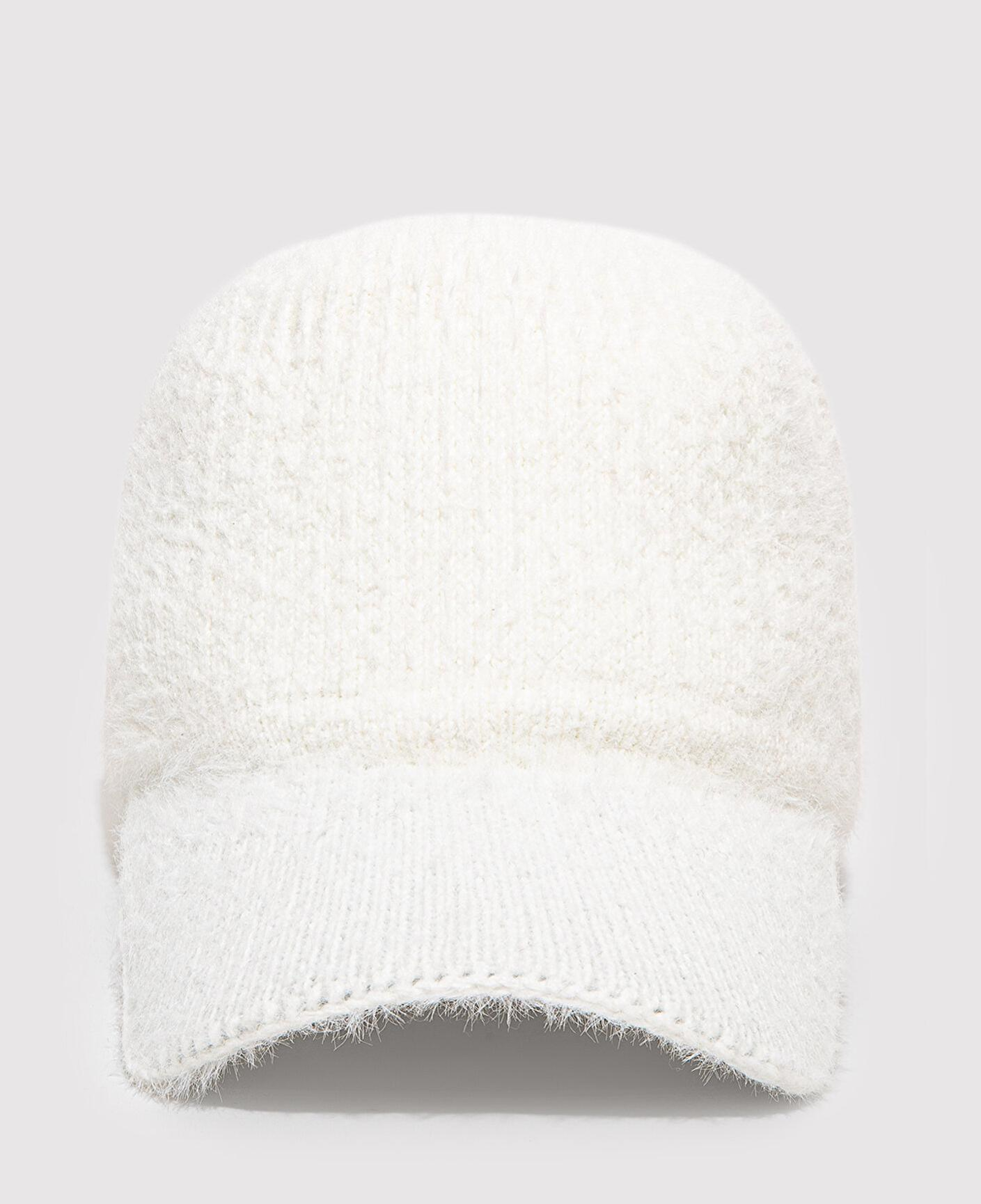 Mavi Peluş Ekru Şapka 1914003-70048