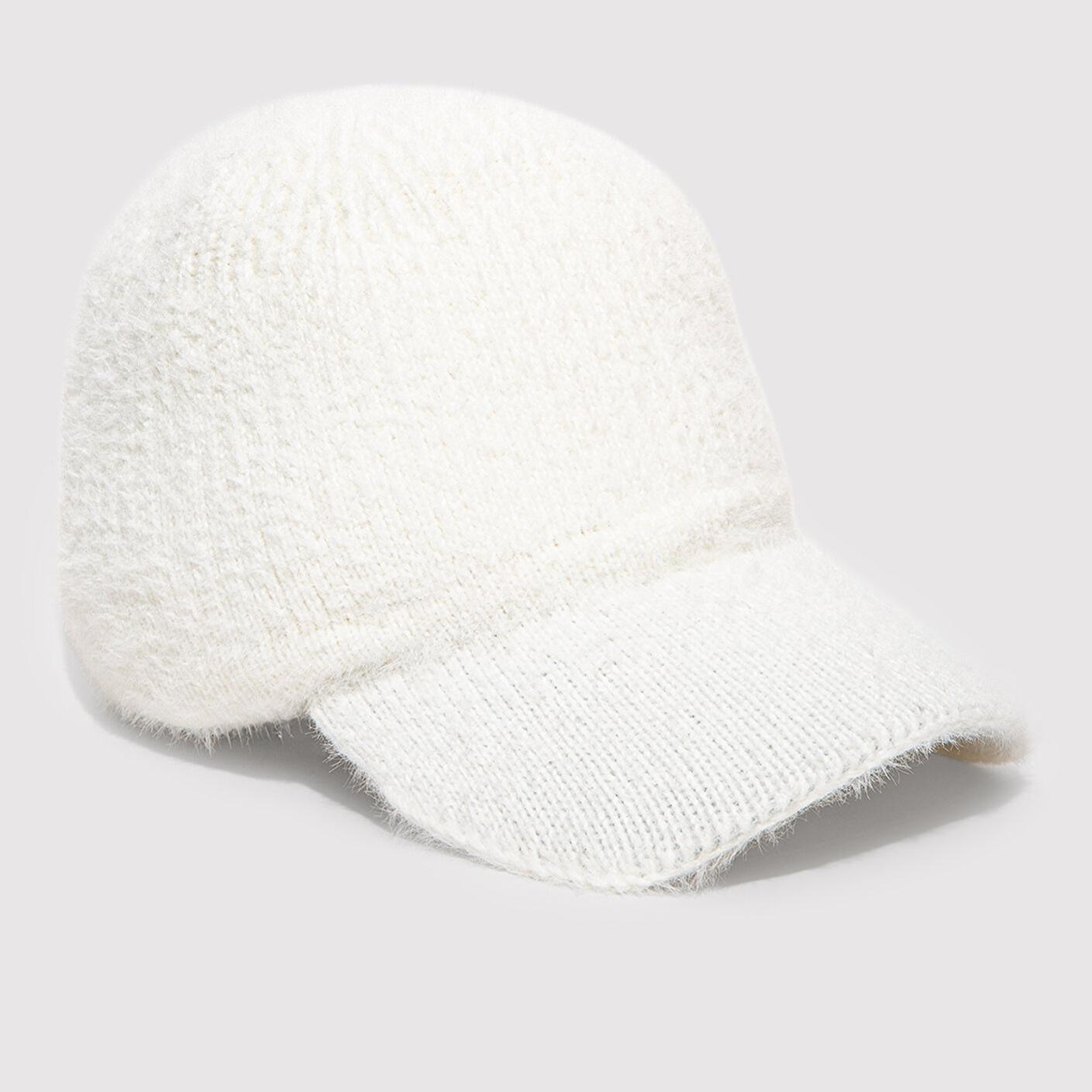 Mavi Peluş Ekru Şapka 1914003-70048