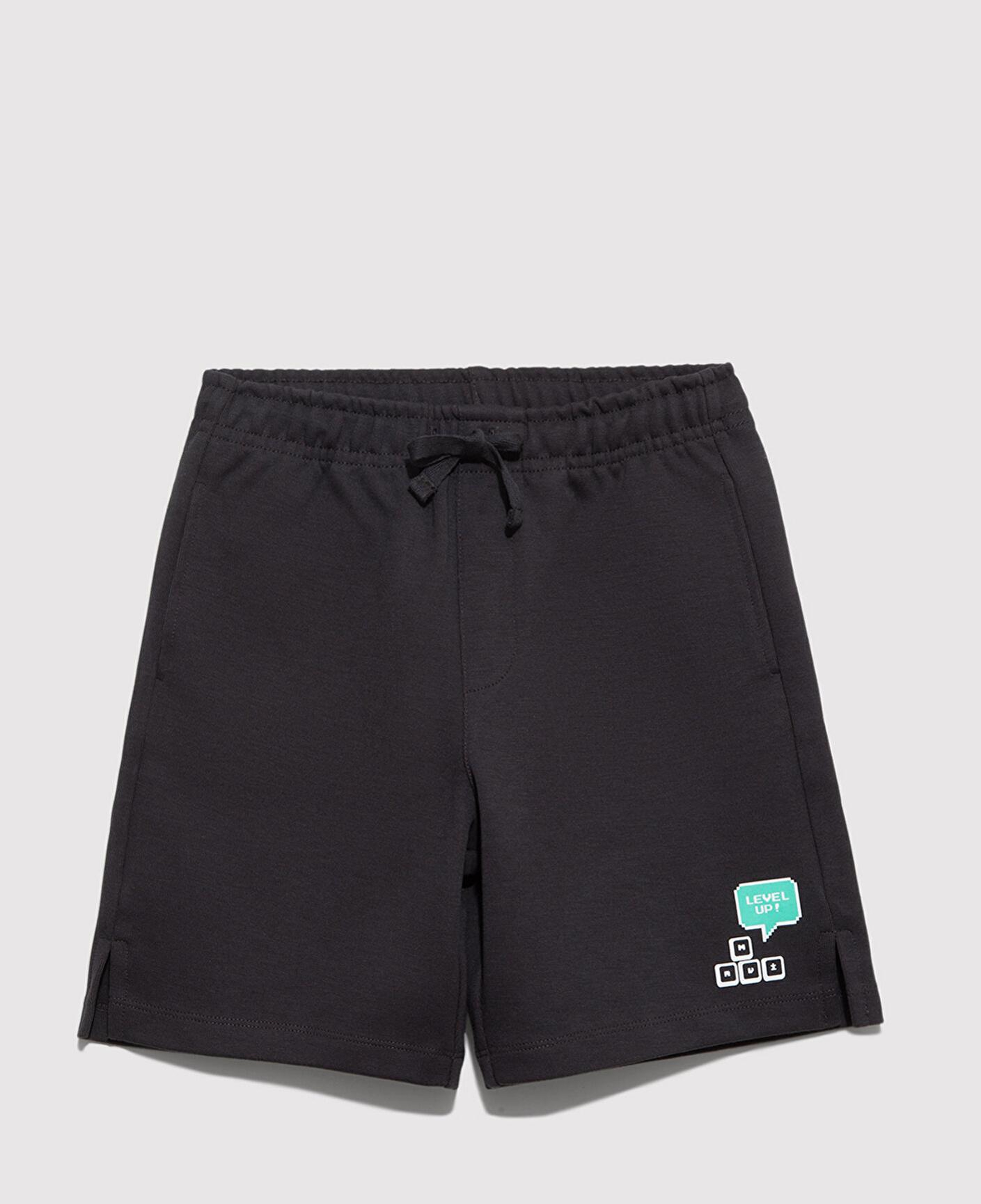 Mavi Level Up Baskılı Antrasit Şort 6410016-70087