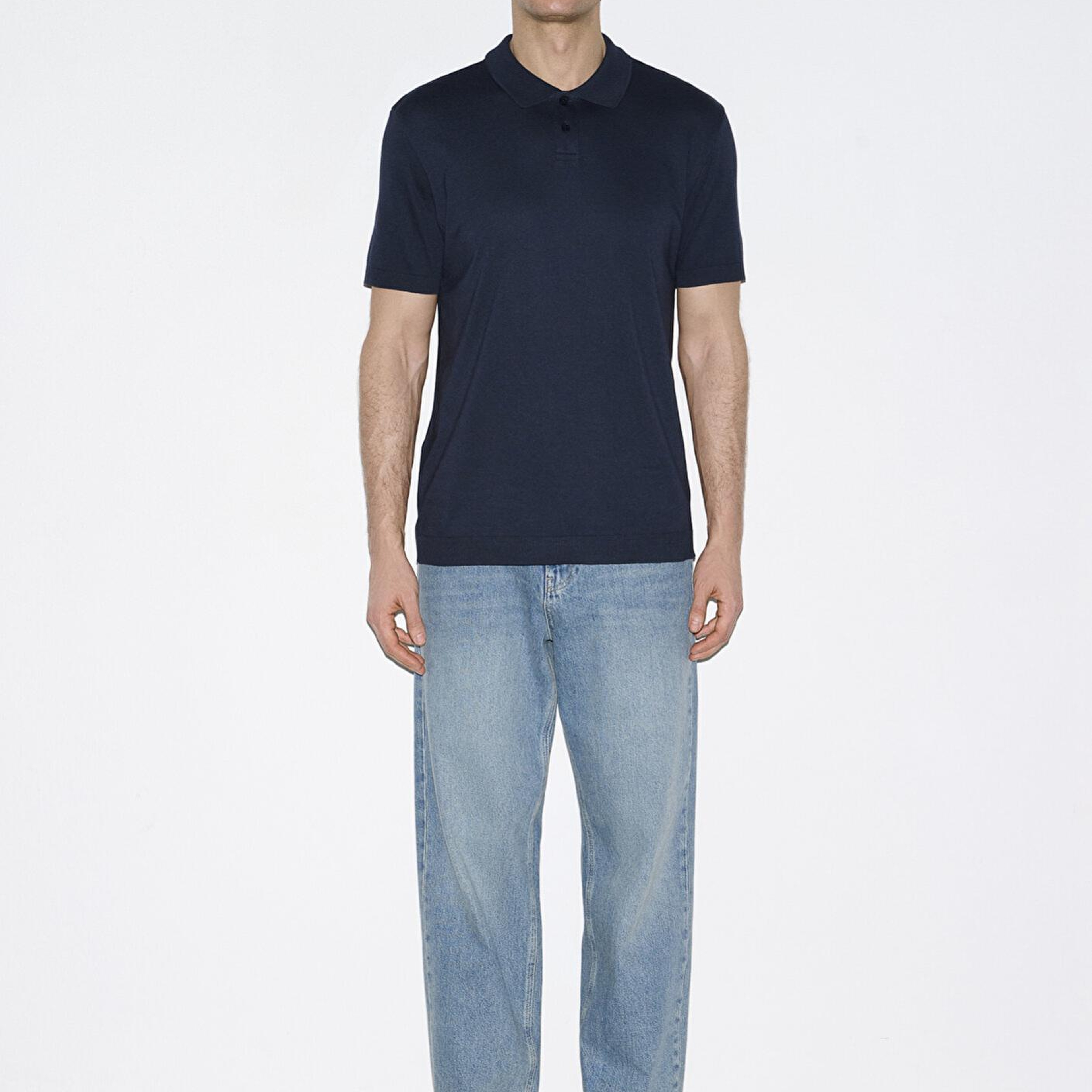 Mavi Lacivert (TENCEL™) Modal Karışımlı Polo Tişört Regular Fit / Normal Kesim 0613163-83699