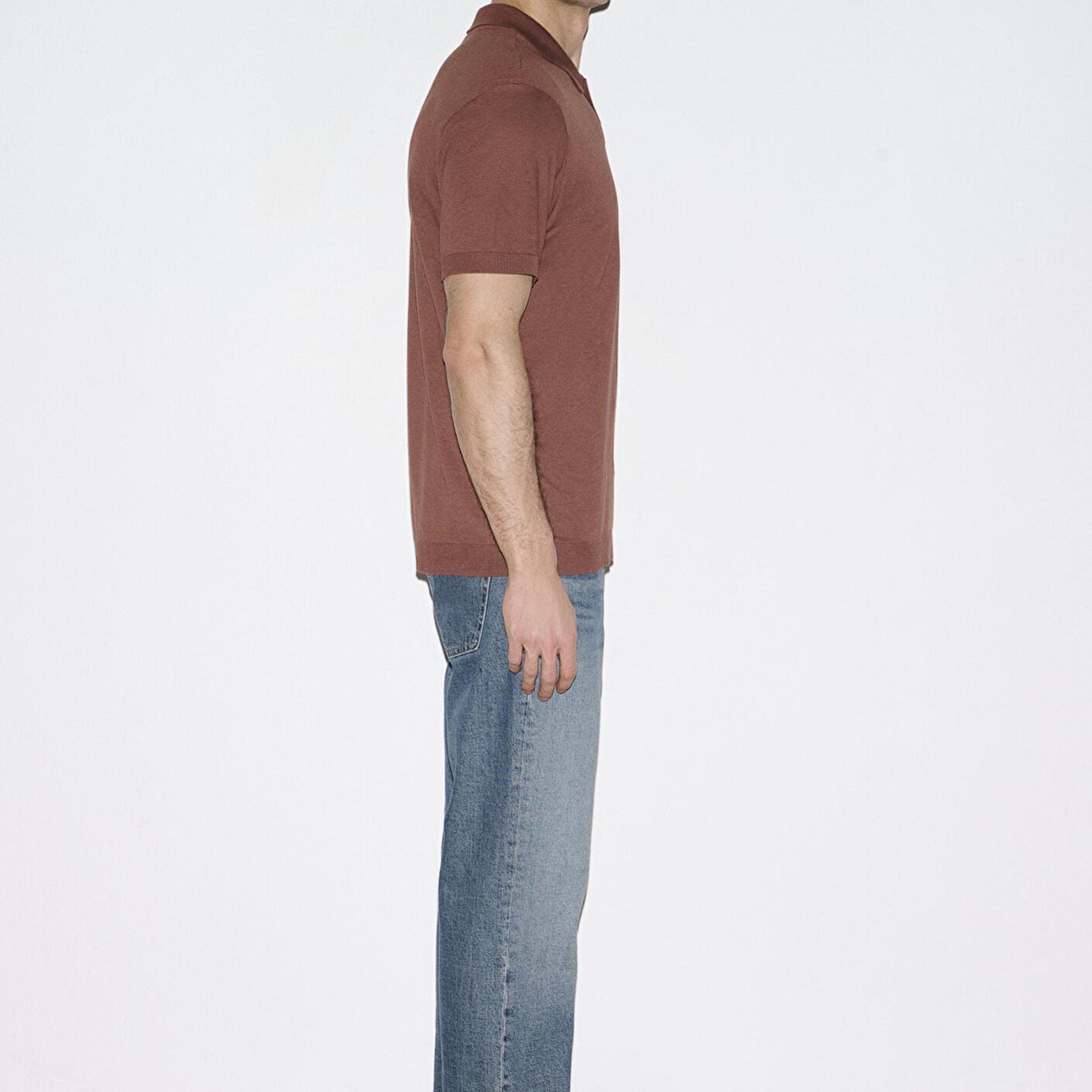 Mavi Kahverengi (TENCEL™) Modal Karışımlı Polo Tişört Regular Fit / Normal Kesim 0613163-70250