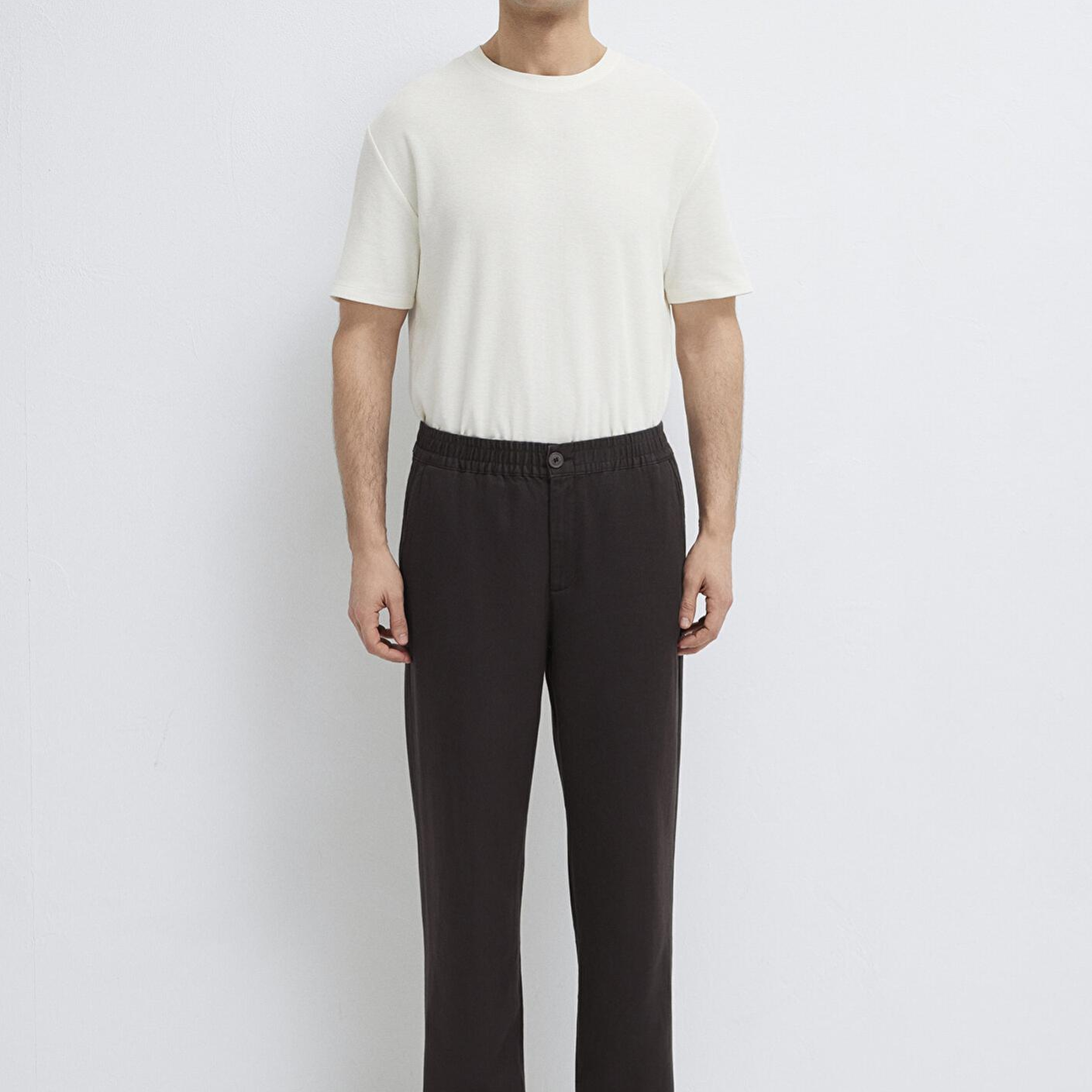 Mavi Beli Lastikli Kahverengi Pantolon 0010557-70219