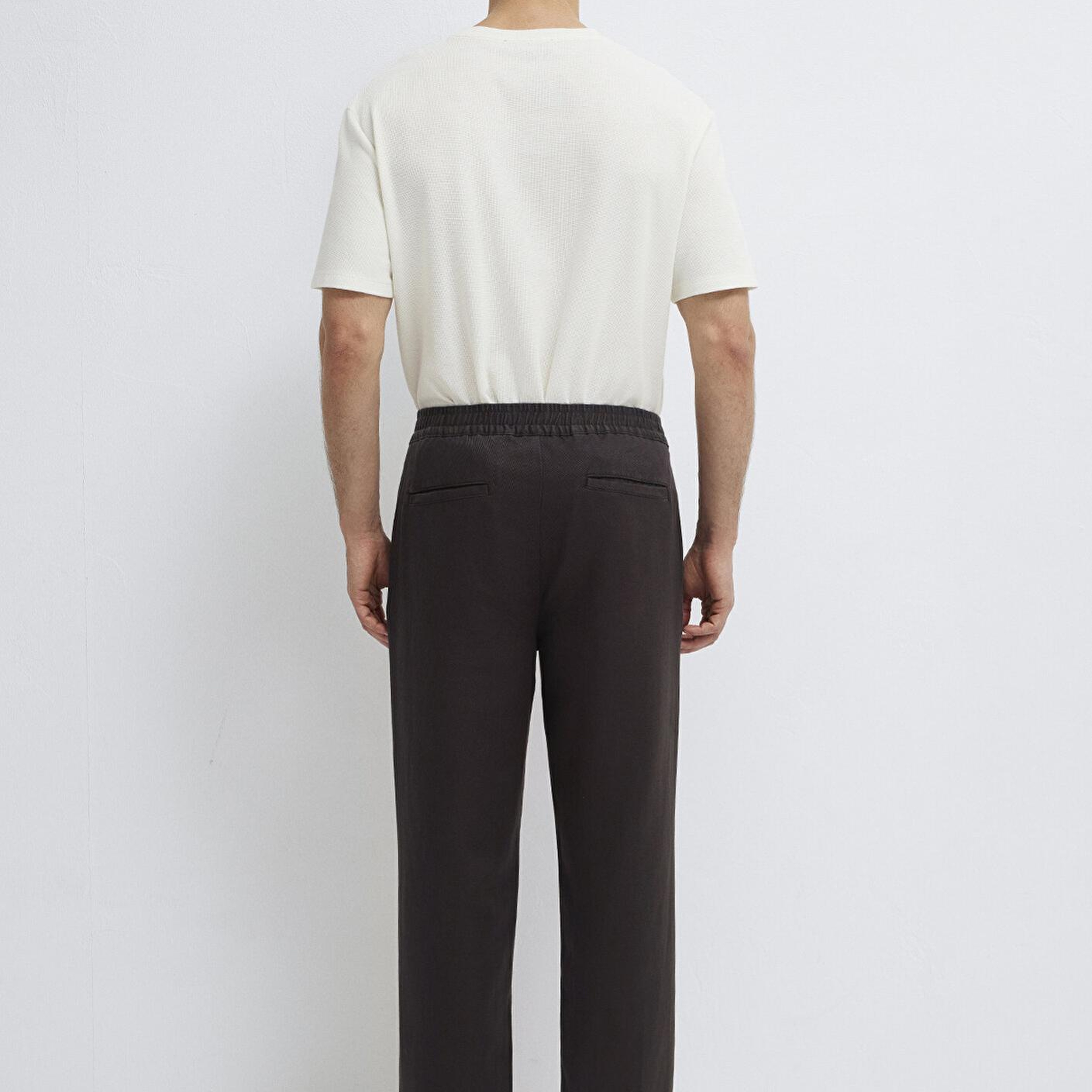 Mavi Beli Lastikli Kahverengi Pantolon 0010557-70219