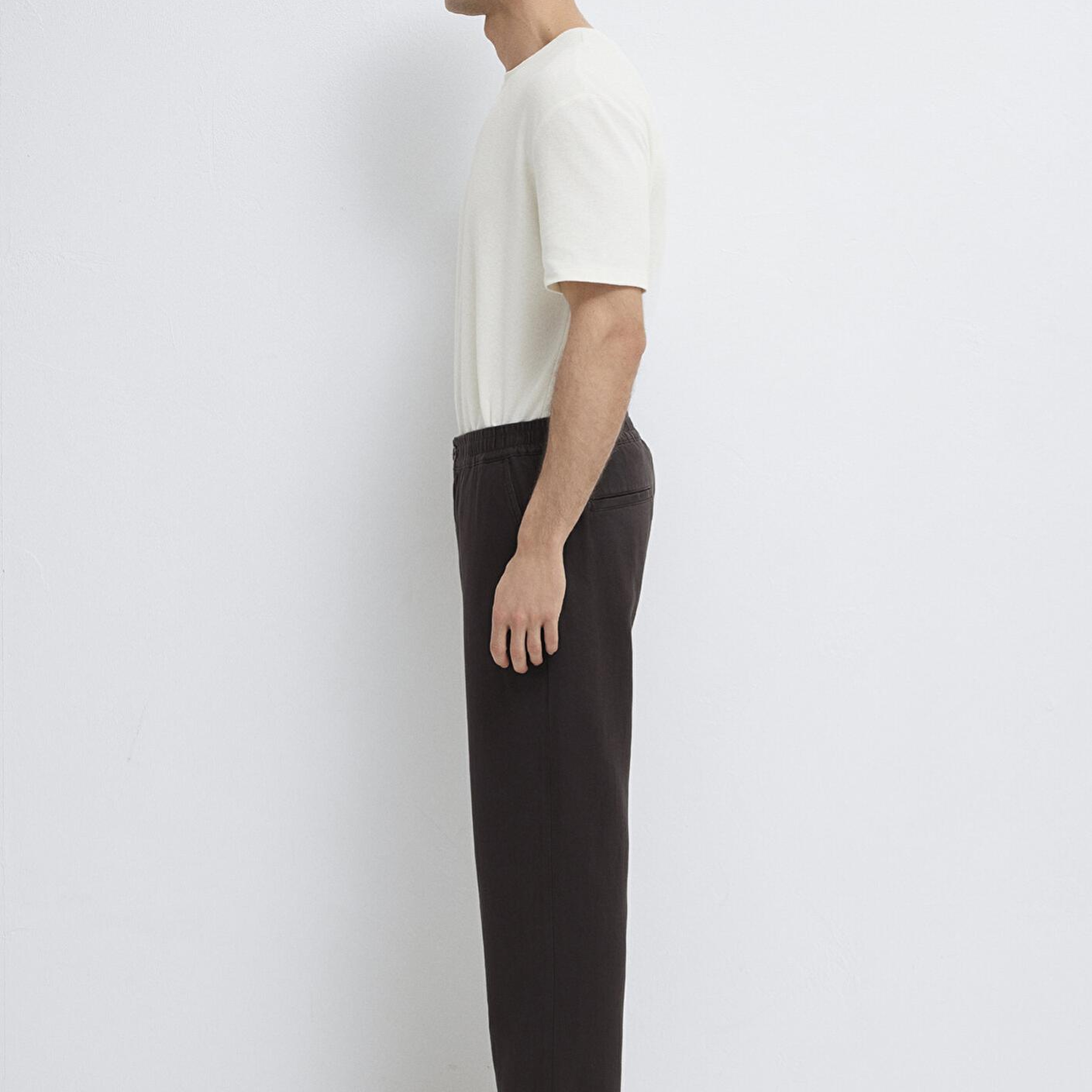 Mavi Beli Lastikli Kahverengi Pantolon 0010557-70219