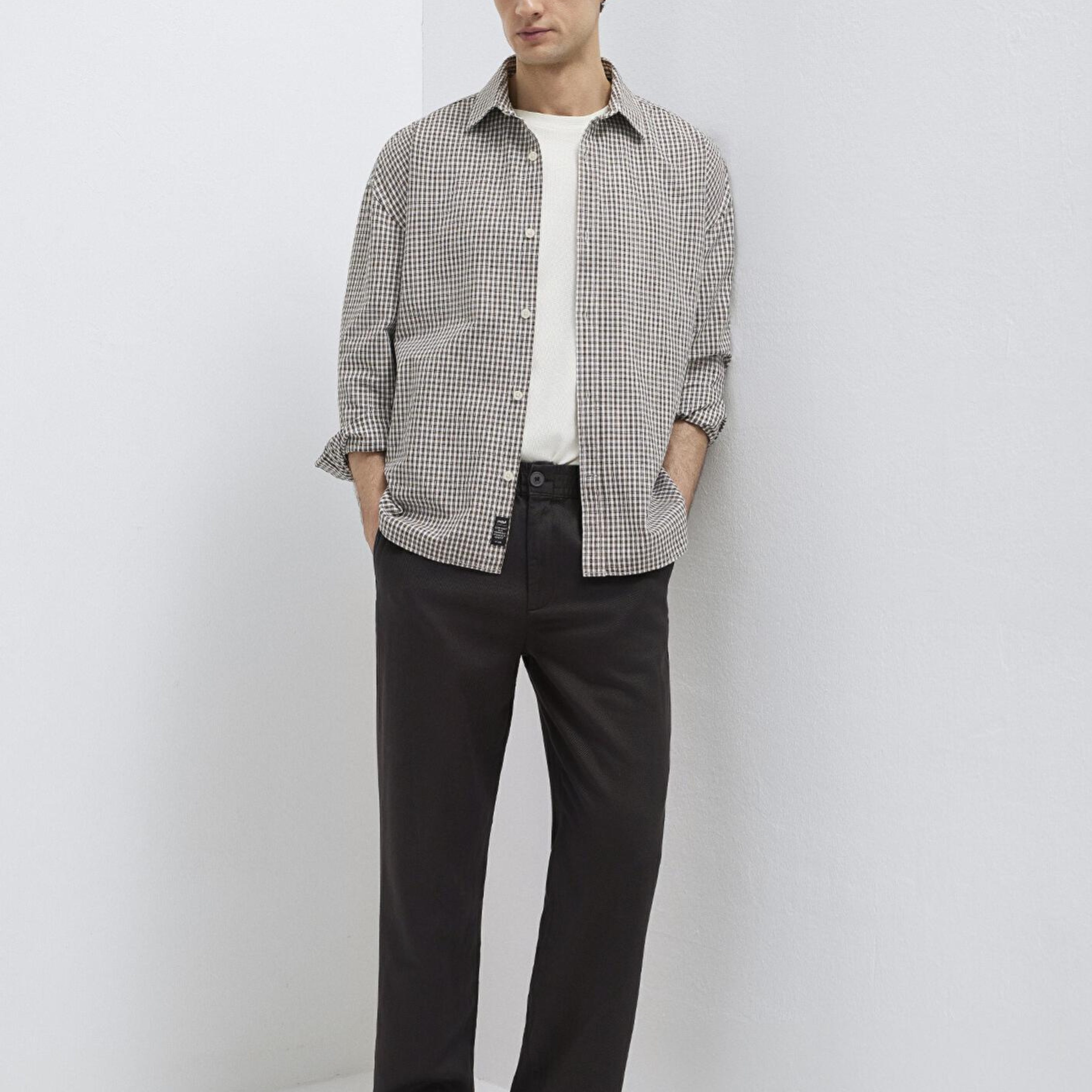 Mavi Beli Lastikli Kahverengi Pantolon 0010557-70219