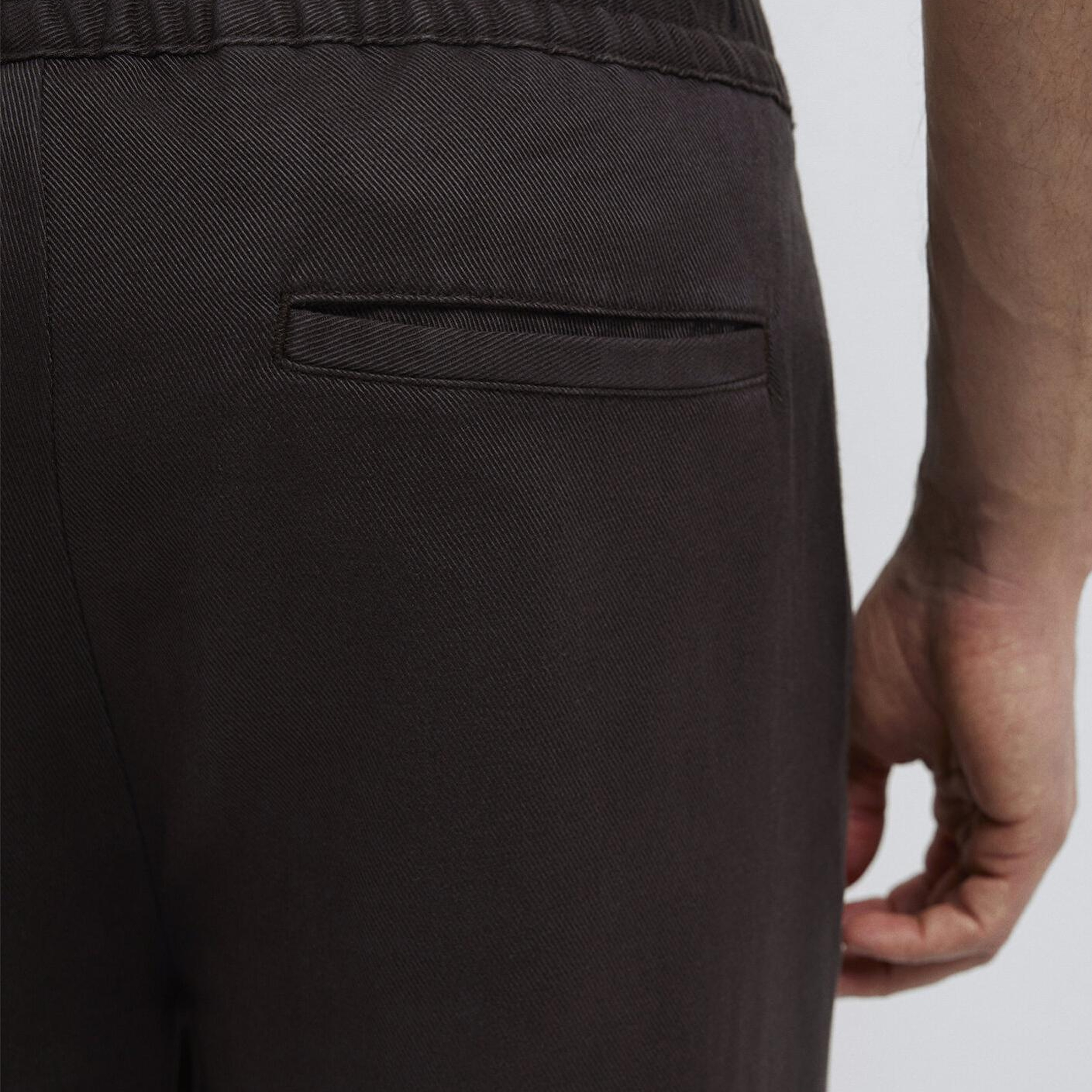 Mavi Beli Lastikli Kahverengi Pantolon 0010557-70219