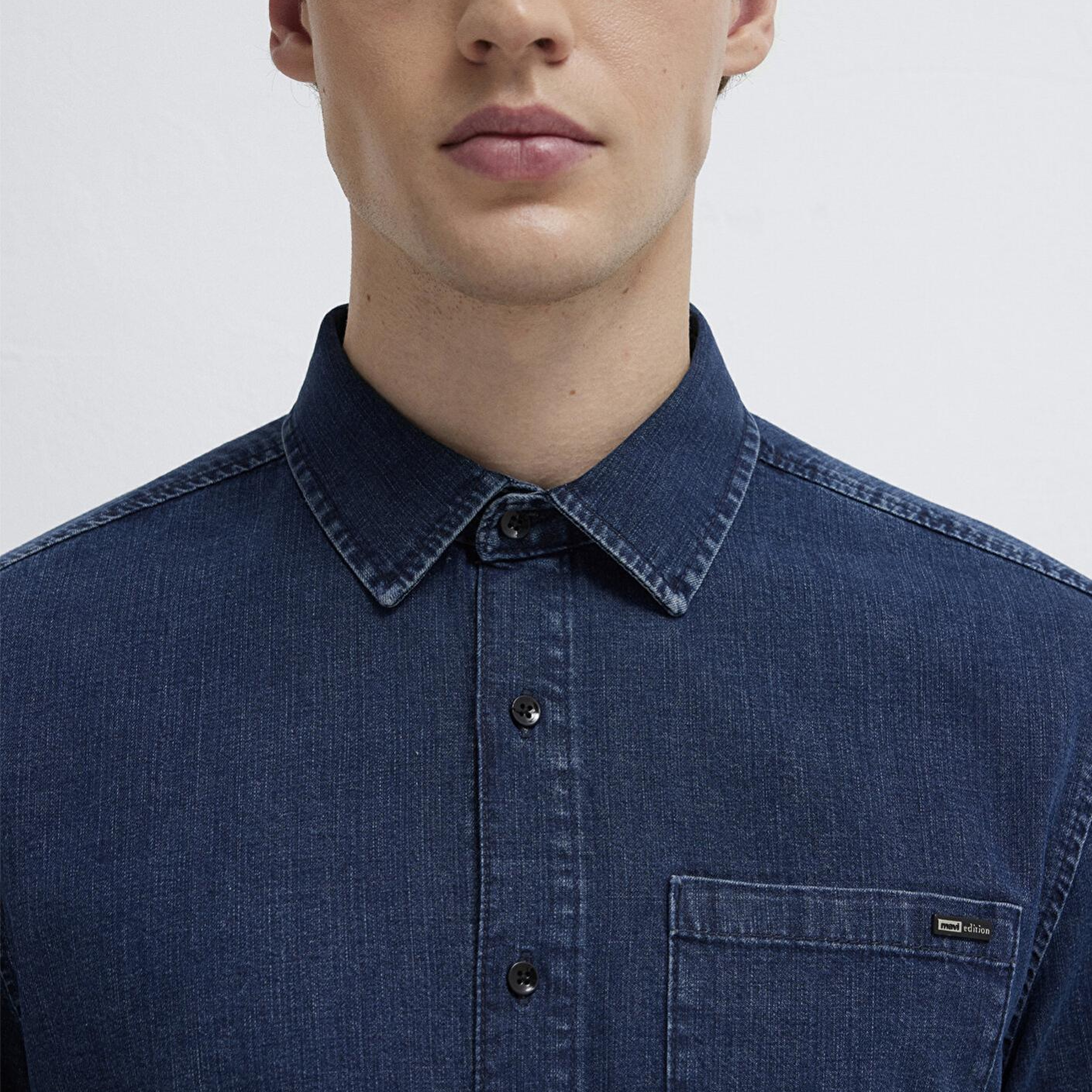 Mavi Eric Mavi Edition Puslu İndigo Mavisi Jean Gömlek Regular Fit / Normal Kesim 0211504-91348